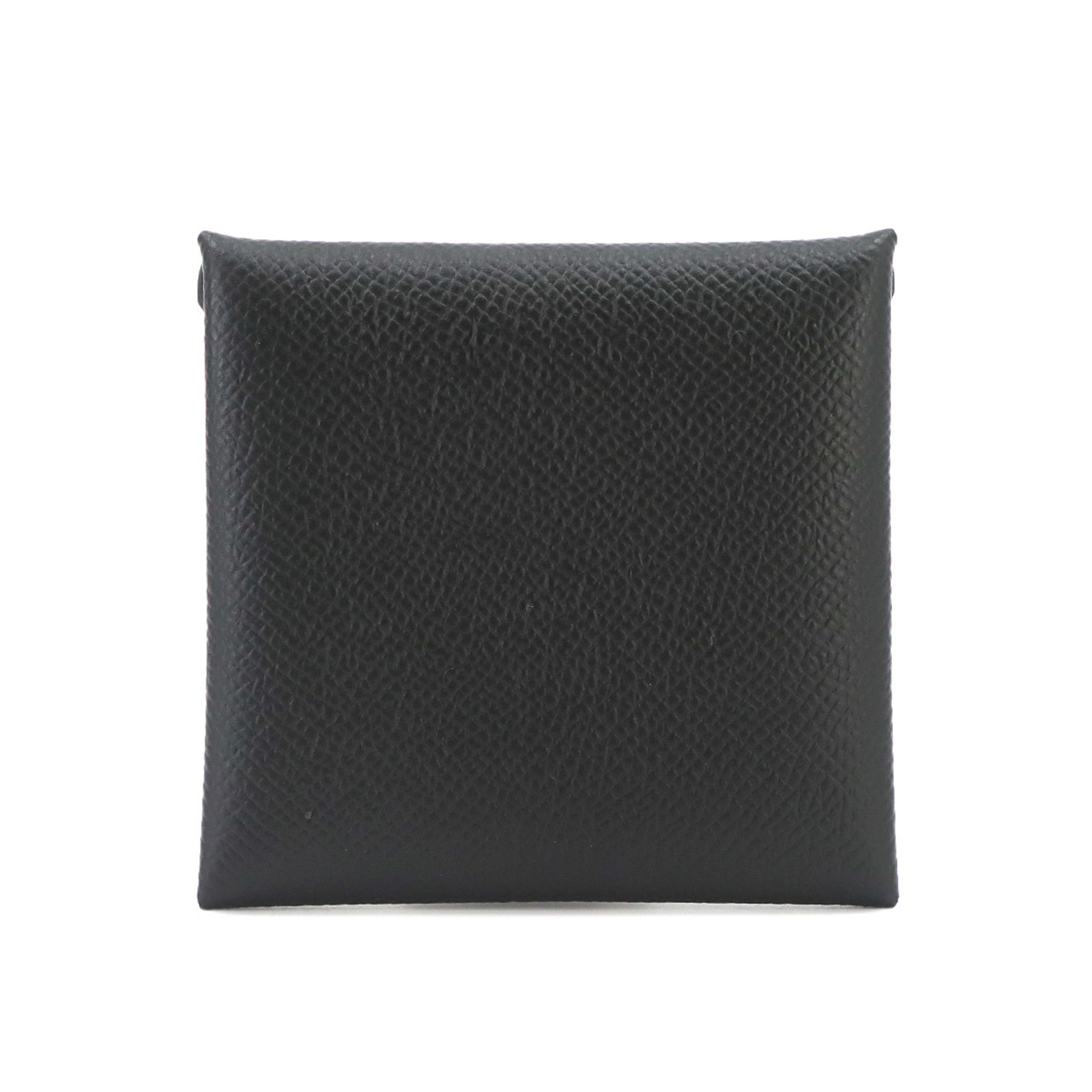 Hermes Black Epsom Leather Coin Purse/Coin Case (Pre-Owned)