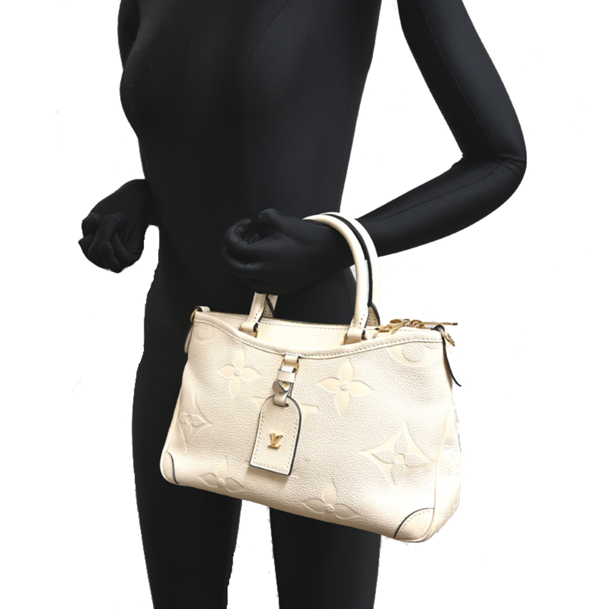 Louis Vuitton Cream Monogram Empreinte Handbag (Pre-Owned)