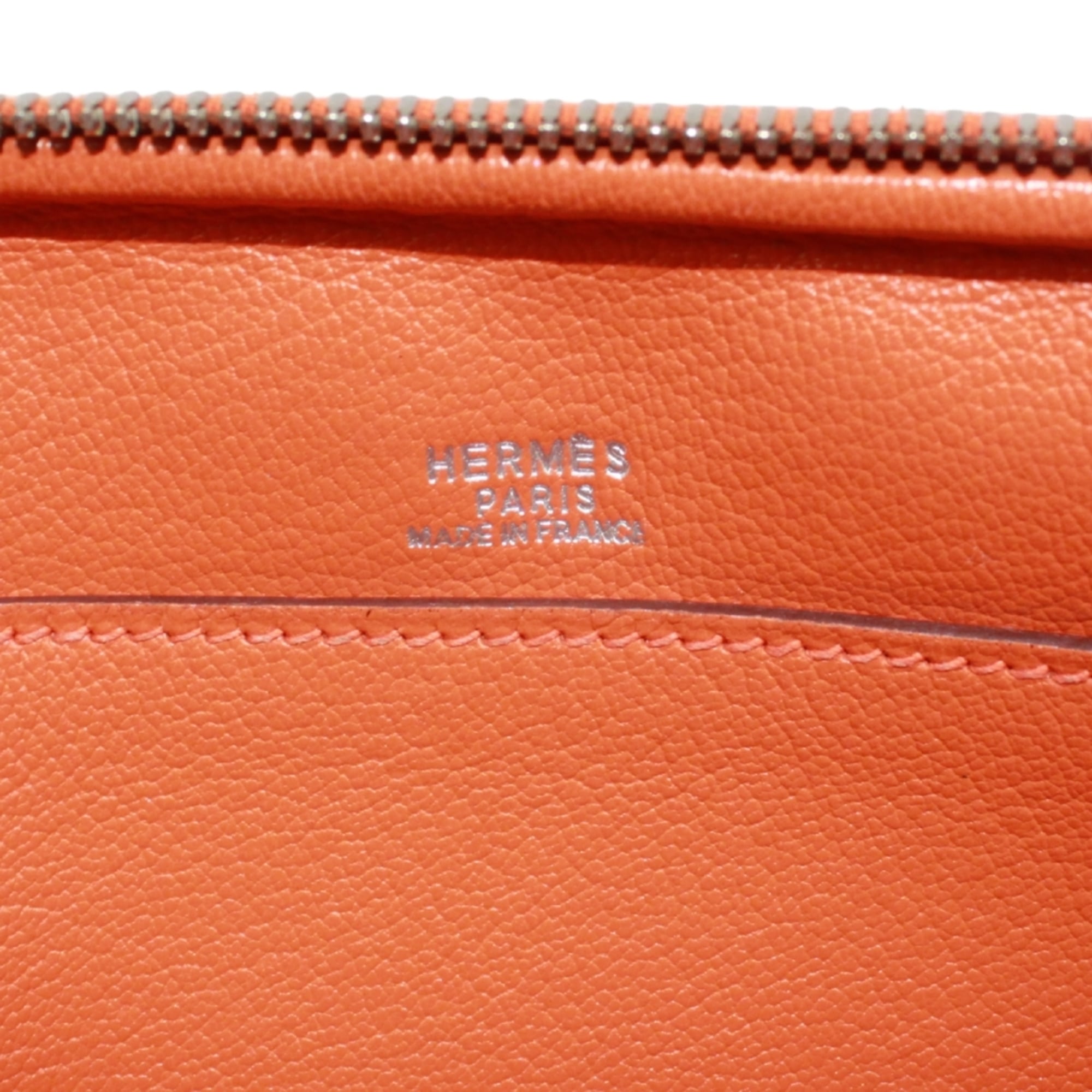 Hermes Orange Epsom Leather Pouch Shoulder Bag (Pre-Owned)