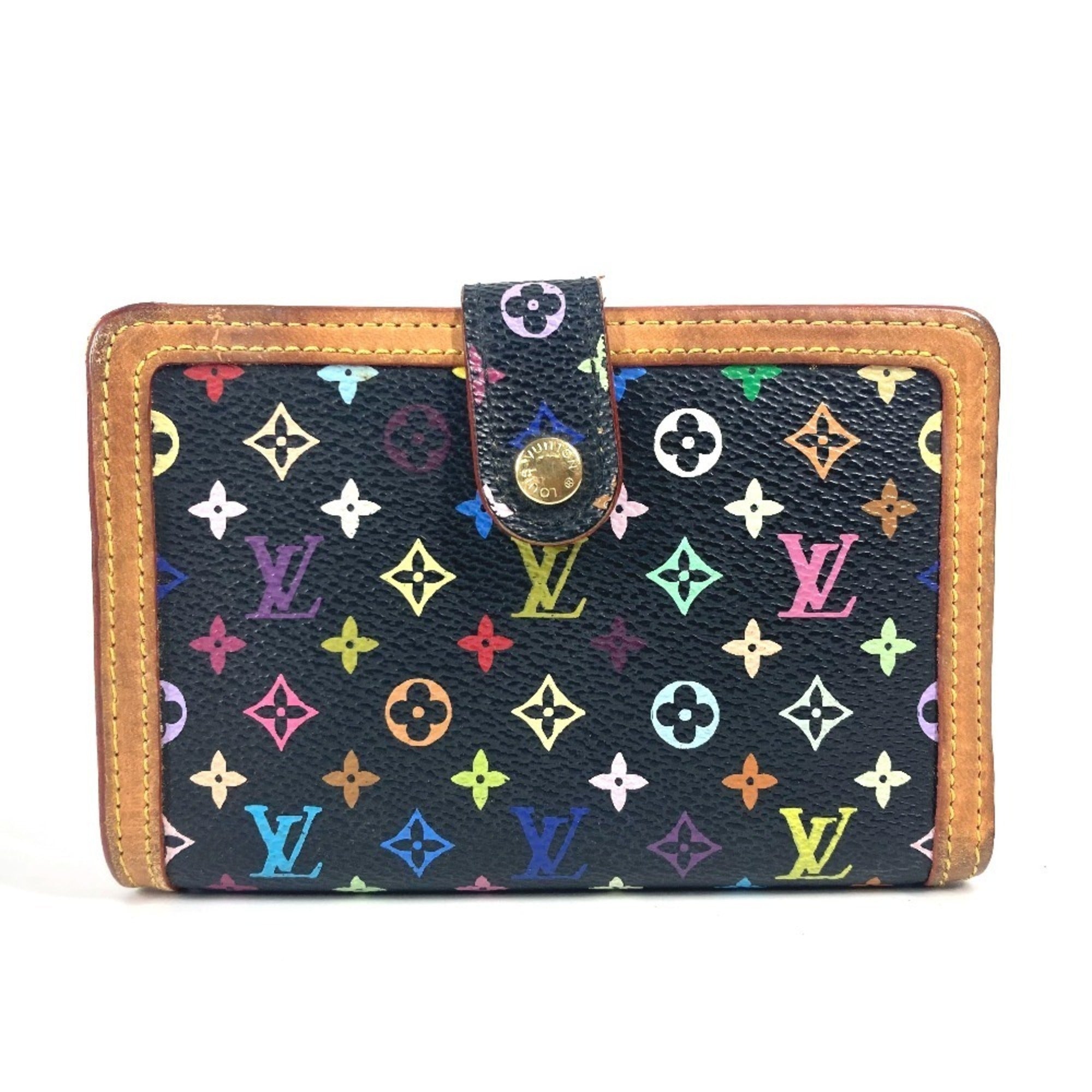 Louis Vuitton Black Noir Monogram Multicolore Wallet (Bi-Fold) (Pre-Owned)