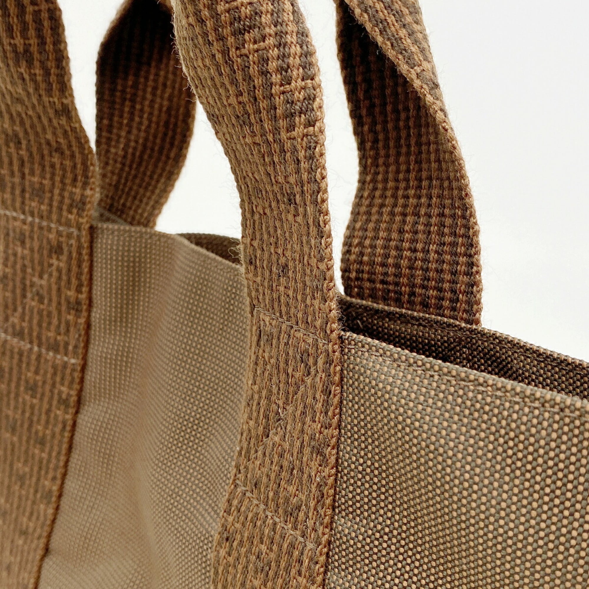 Hermes Brown Nylon Tote Bag (Pre-Owned)