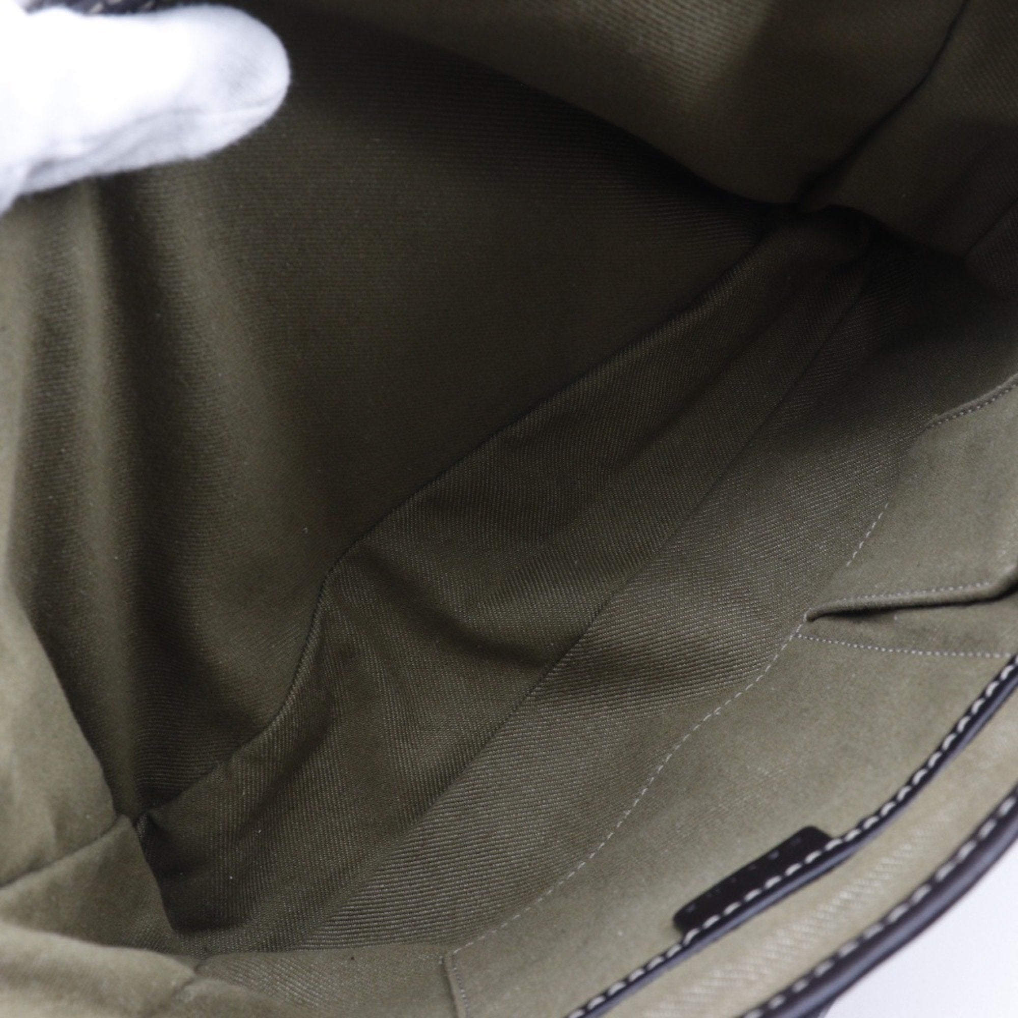 Celine Khaki Canvas Handbag (Pre-Owned)