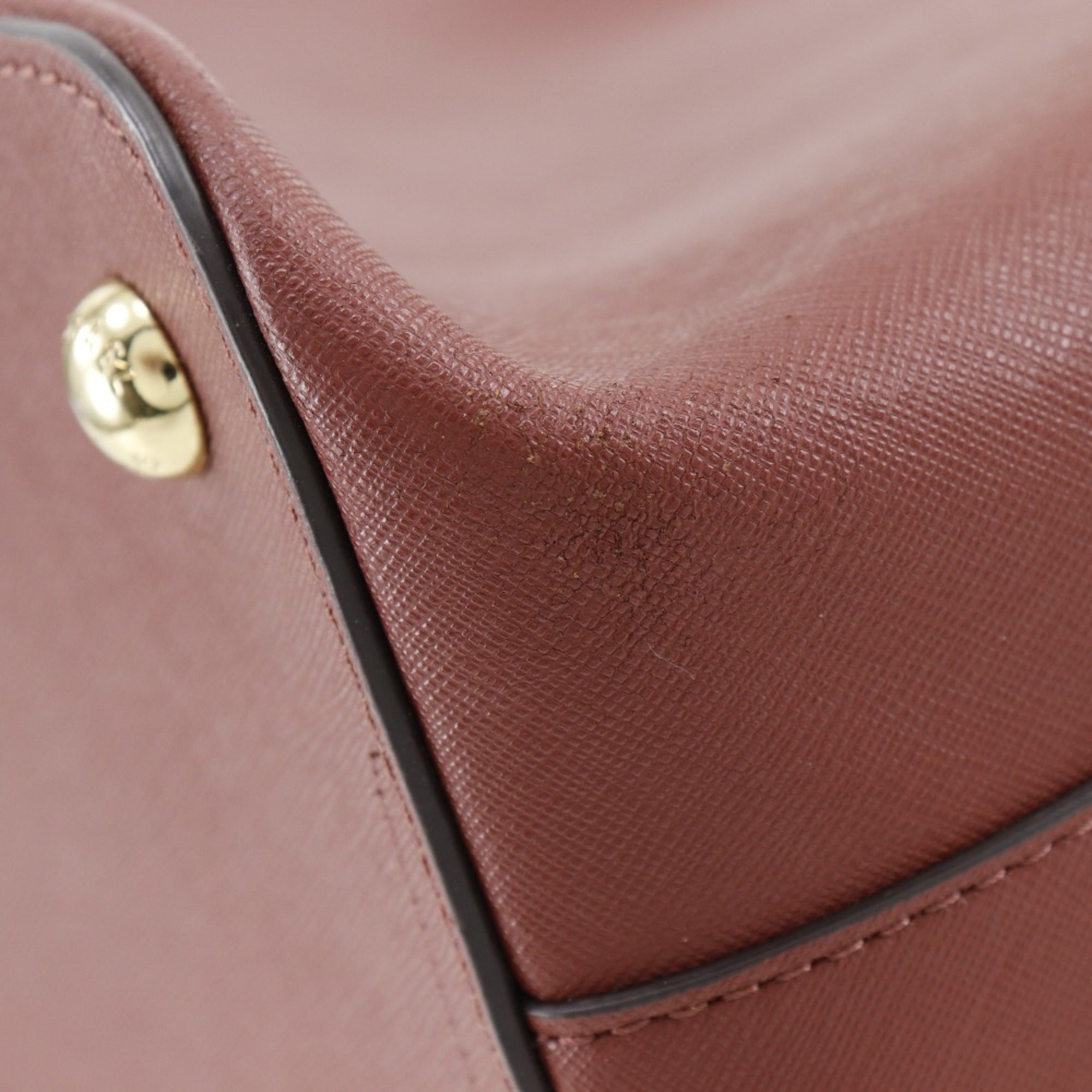 Michael Kors Red Color Leather Tote Bag (Pre-Owned)