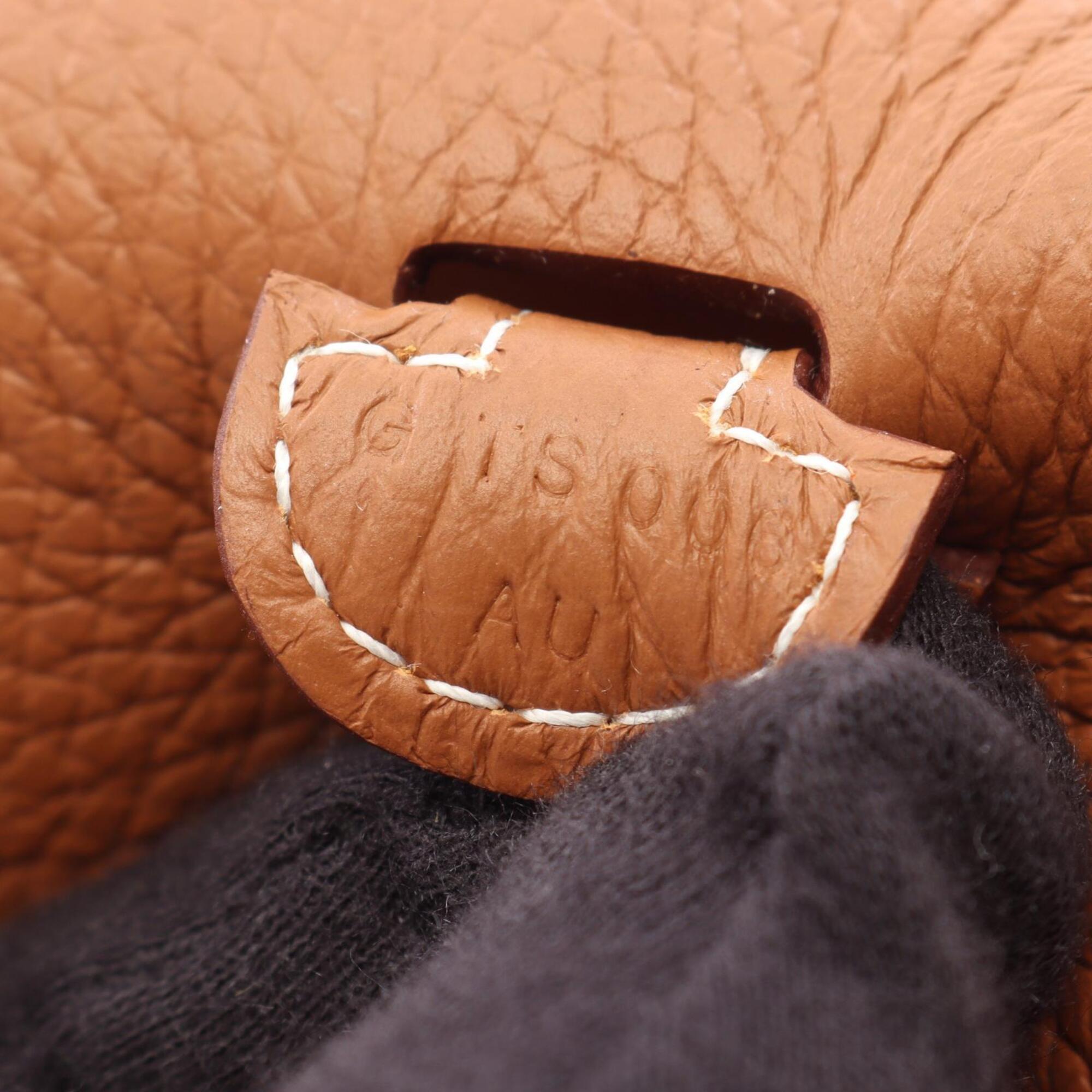 Hermes Brown Taurillon Clemence Leather Handbag Shoulder Bag (Pre-Owned)