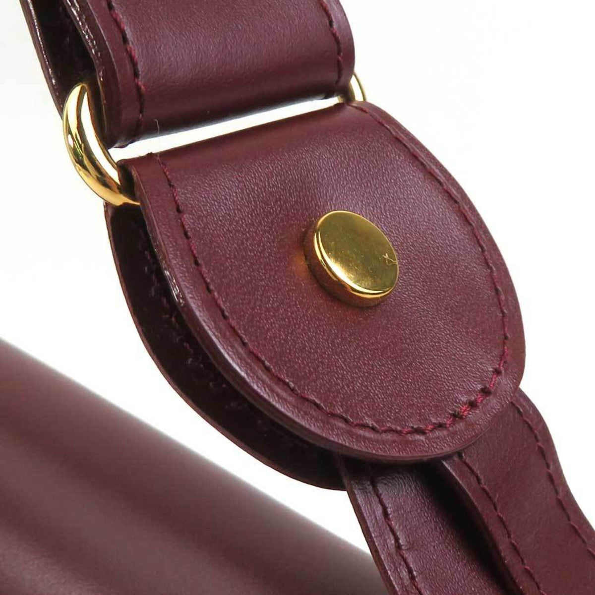 Cartier Burgundy Leather Shoulder Bag (Pre-Owned)