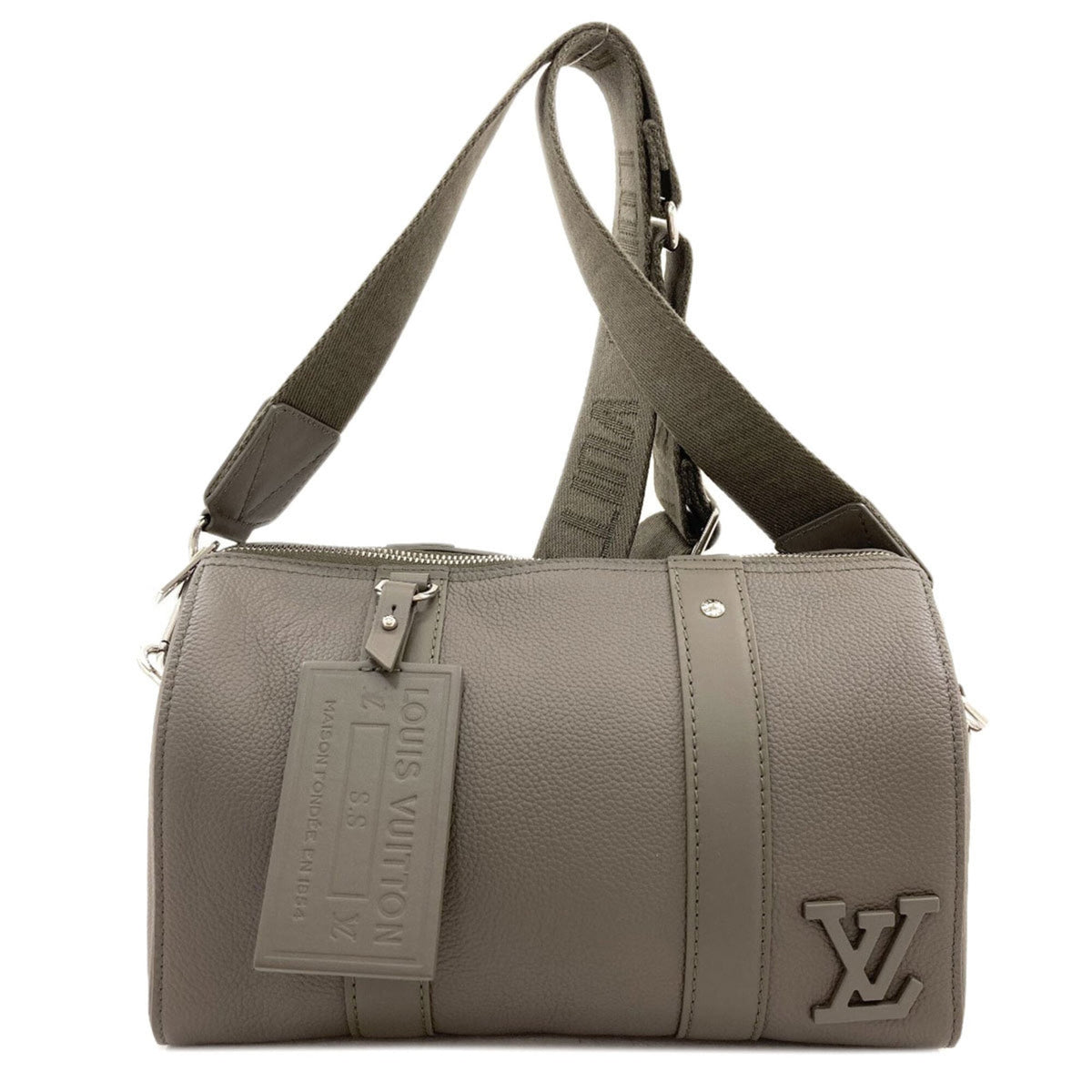 Louis Vuitton Khaki Leather Shoulder Bag (Pre-Owned)