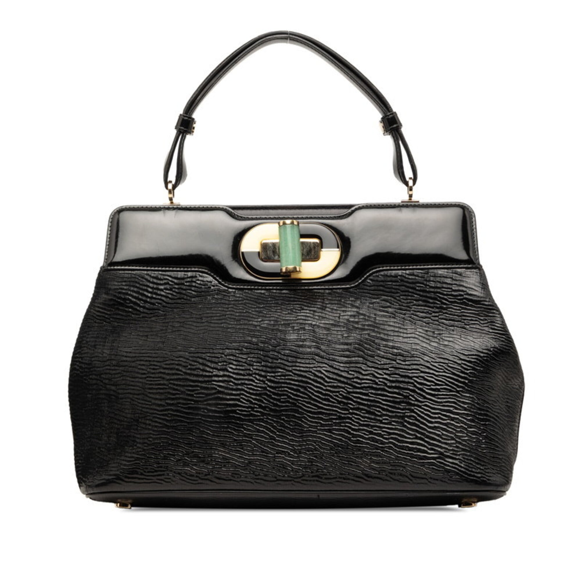 Bvlgari Black Leather Handbag (Pre-Owned)