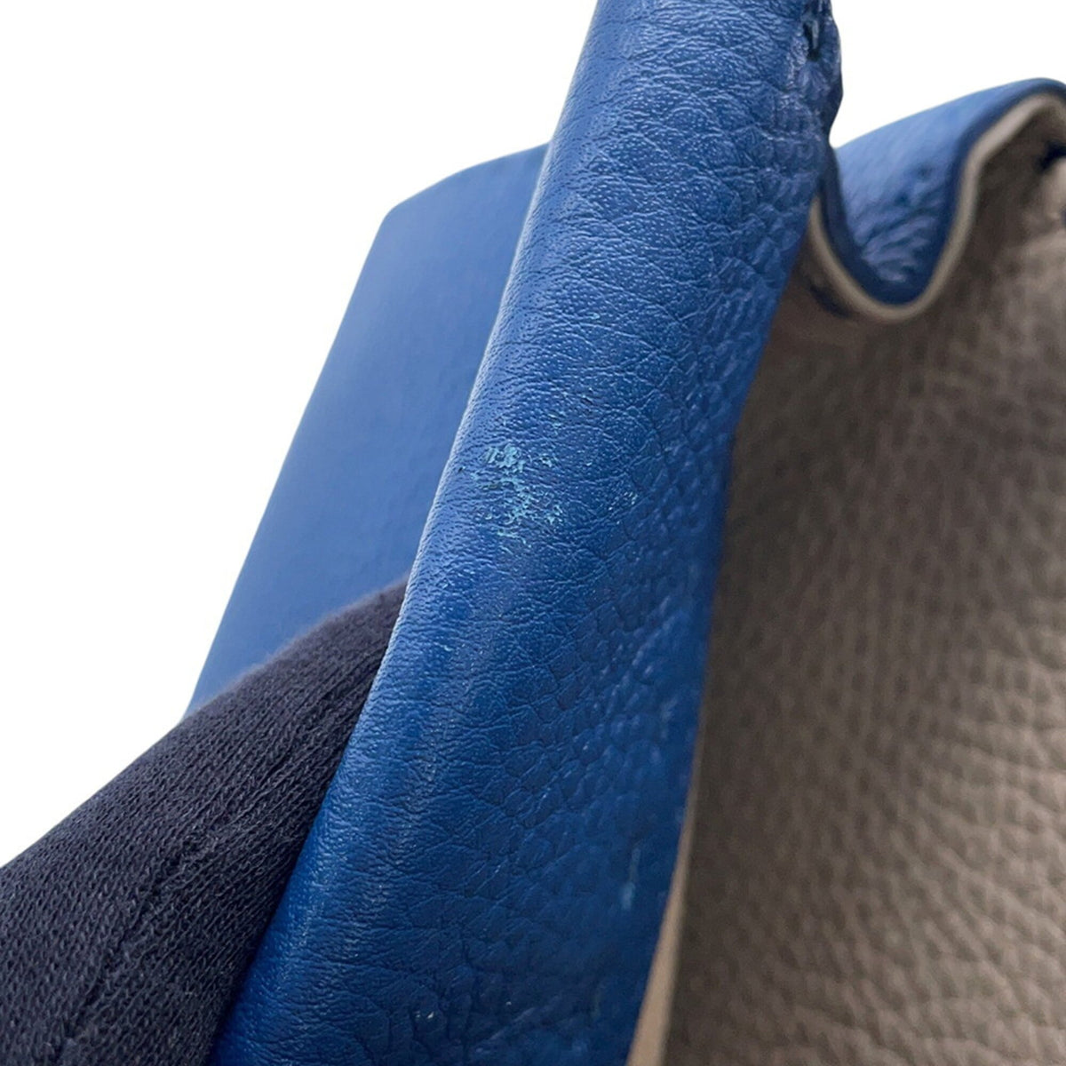 Fendi Peekaboo Blue Leather Handbag Shoulder Bag (Pre-Owned)