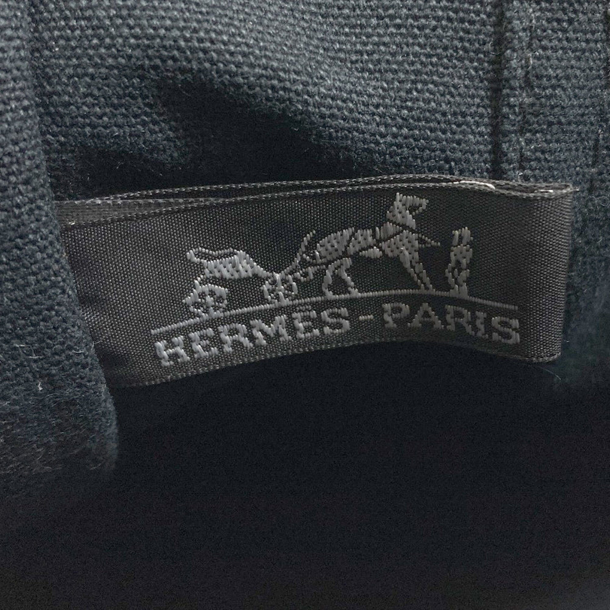 Hermes Black Canvas Handbag (Pre-Owned)