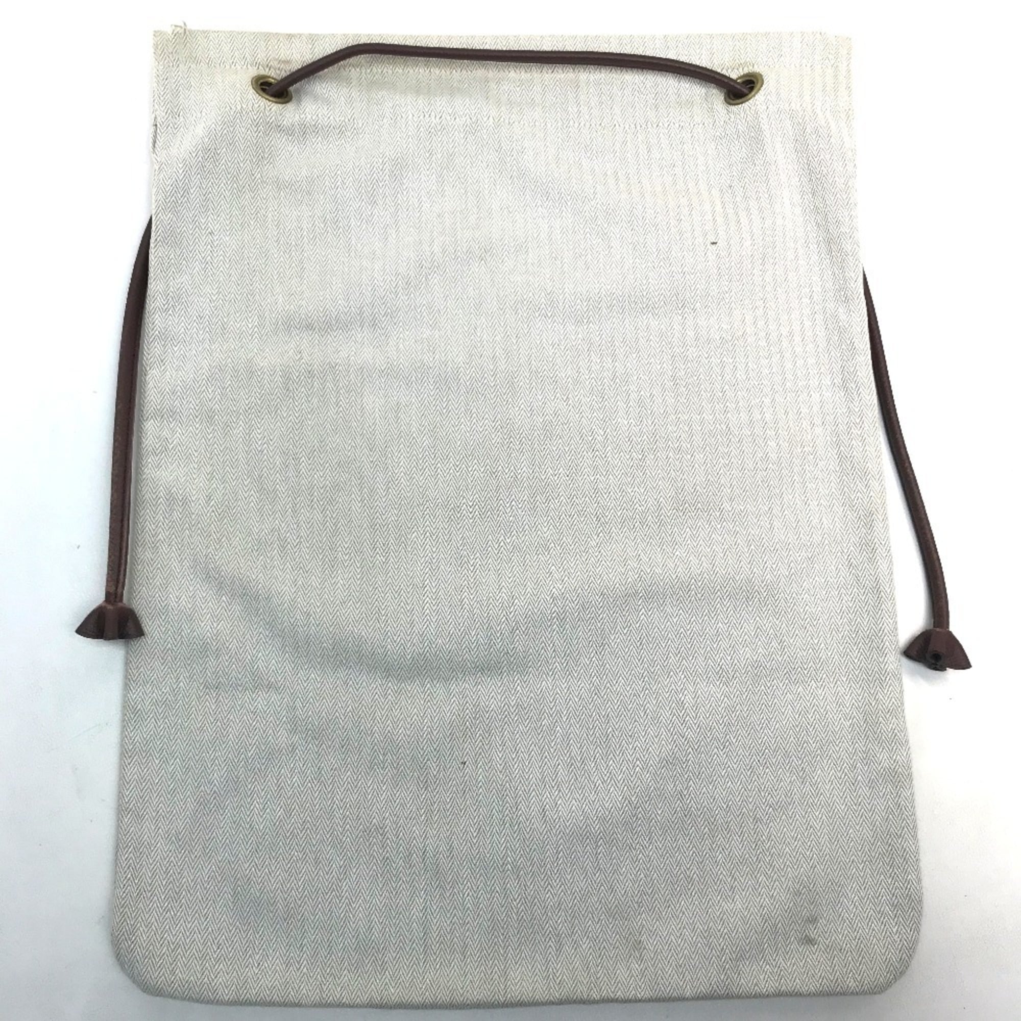 Hermes Natural Canvas Shoulder Bag Tote Bag (Pre-Owned)