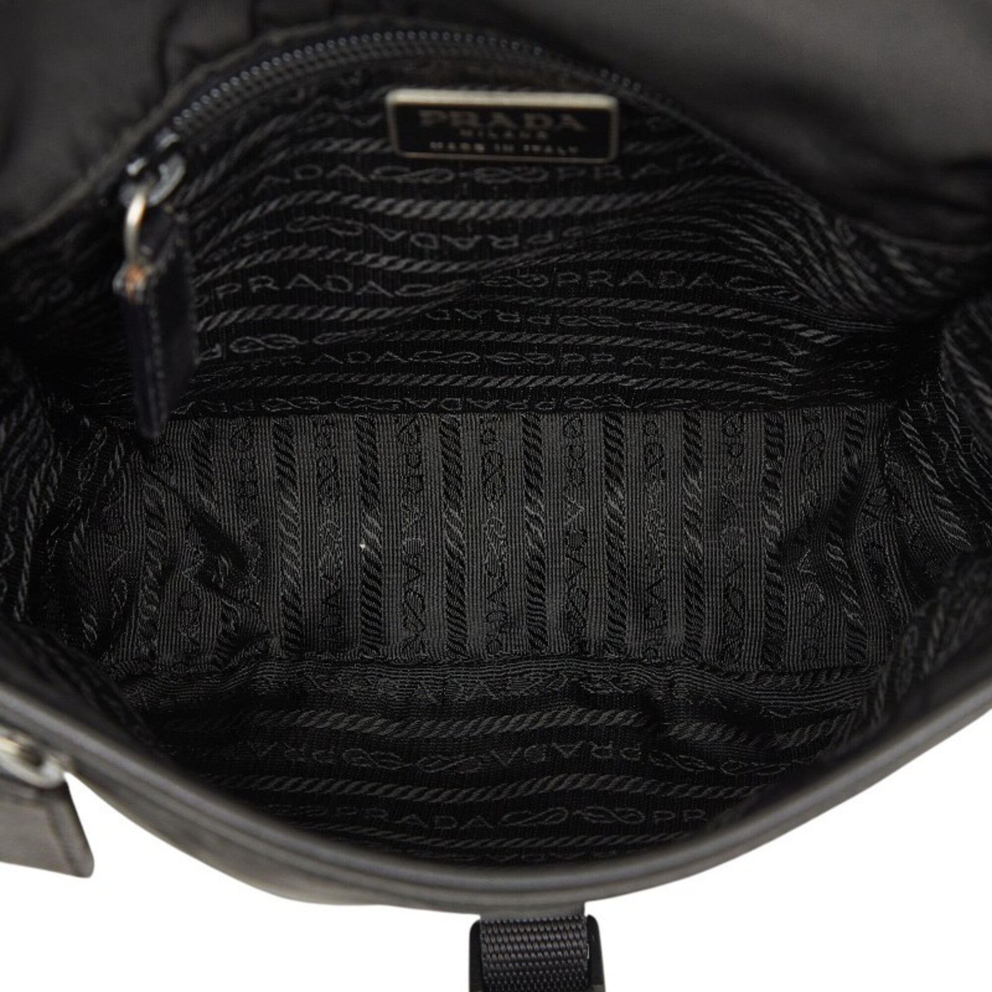 Prada Black Nylon Leather Shoulder Bag (Pre-Owned)