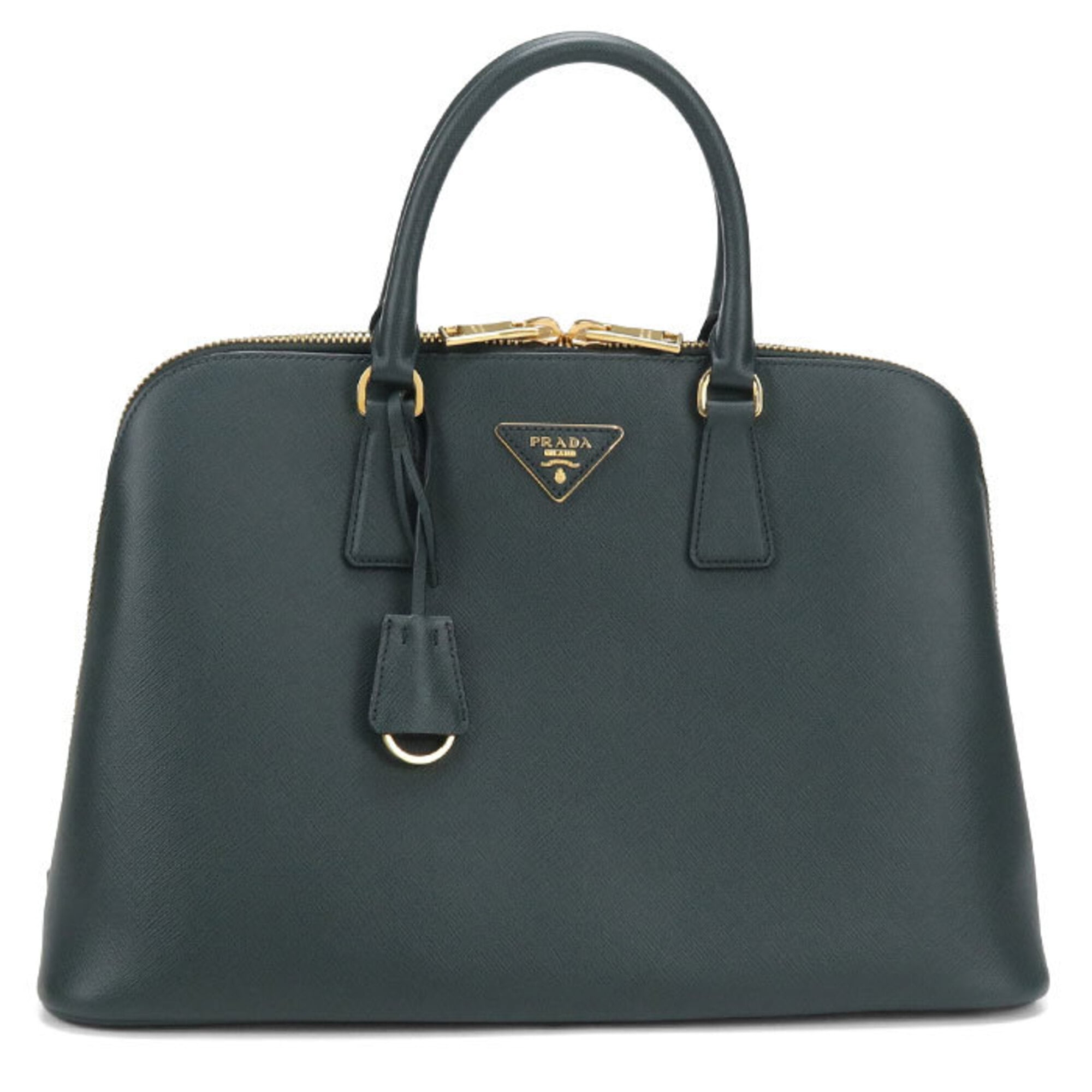 Prada Green Leather Handbag (Pre-Owned)