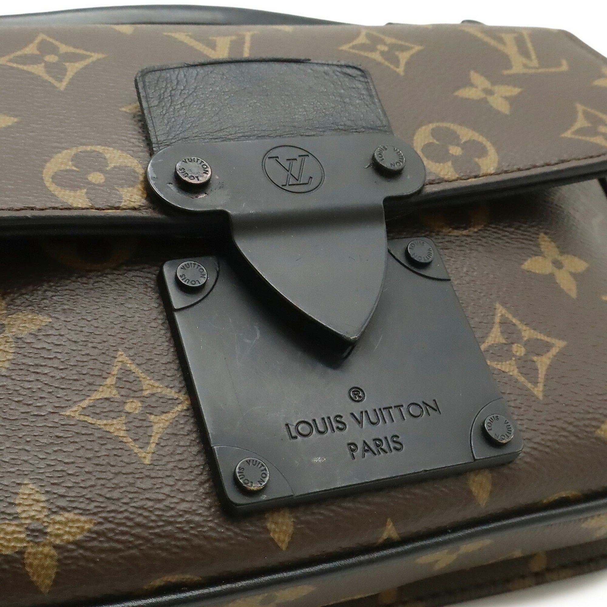 Louis Vuitton Noir Monogram Canvas Shoulder Bag Sling Bag (Pre-Owned)
