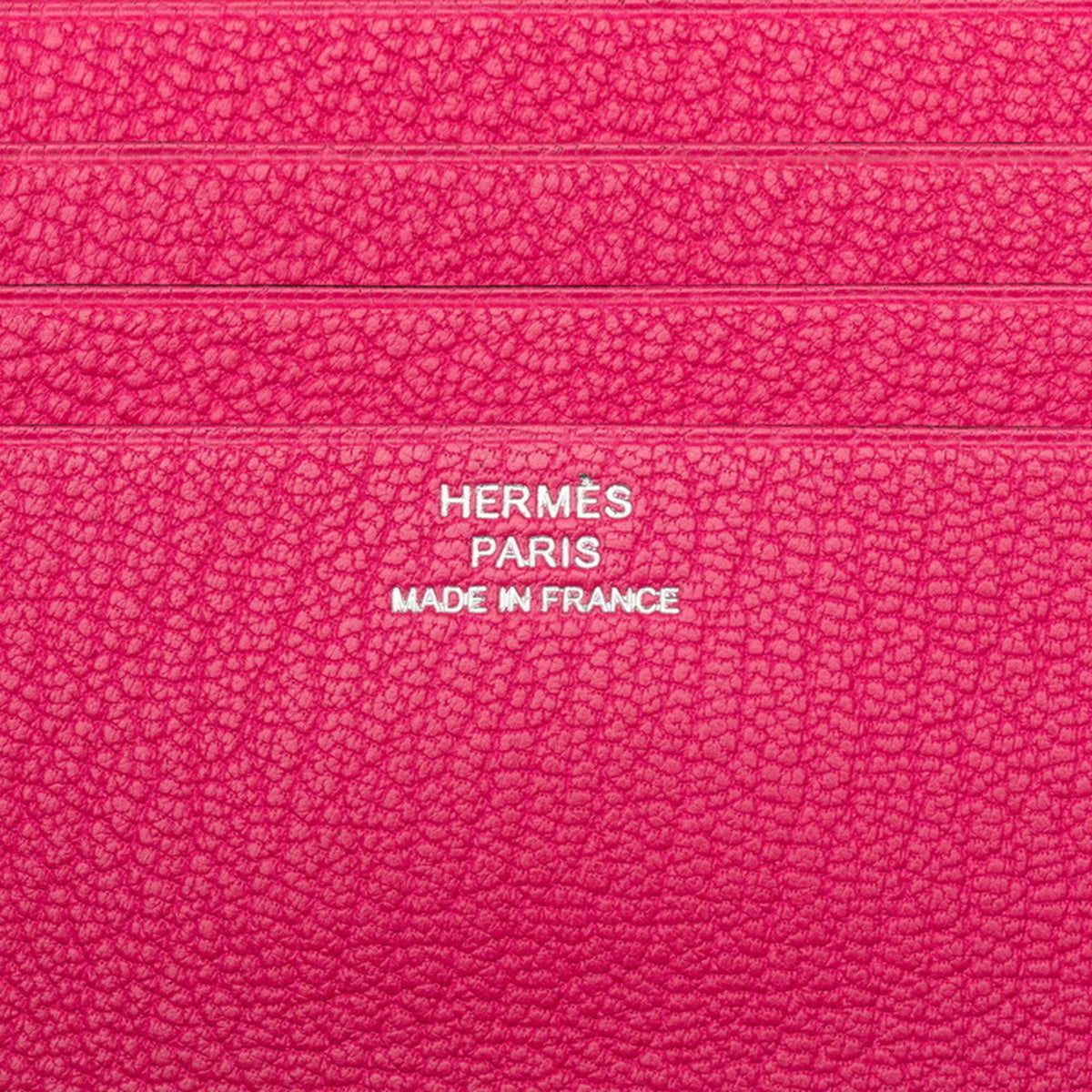 Hermes Pink Rose Shocking Chevre Leather Wallet (Tri-Fold) (Pre-Owned)