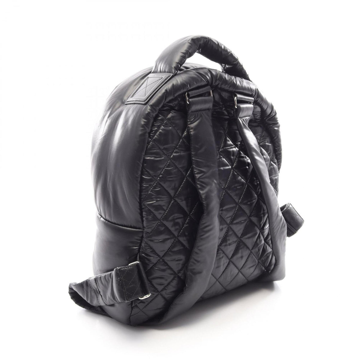 Chanel Black Nylon Leather Backpack (Pre-Owned)