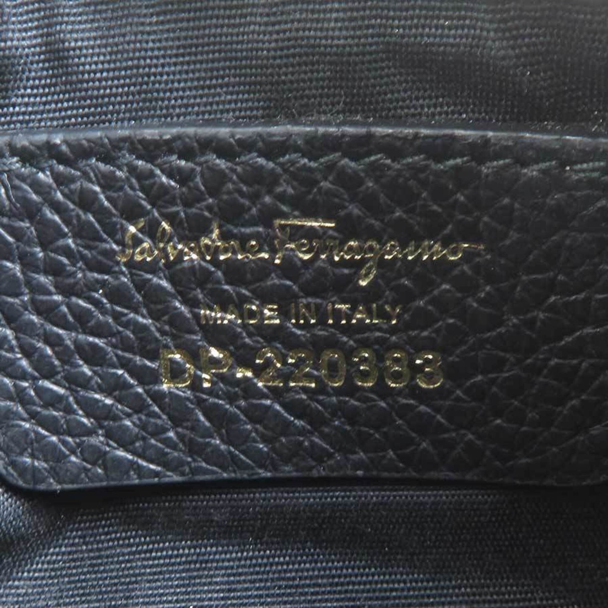Salvatore Ferragamo Black Leather Coin Purse/Coin Case (Pre-Owned)