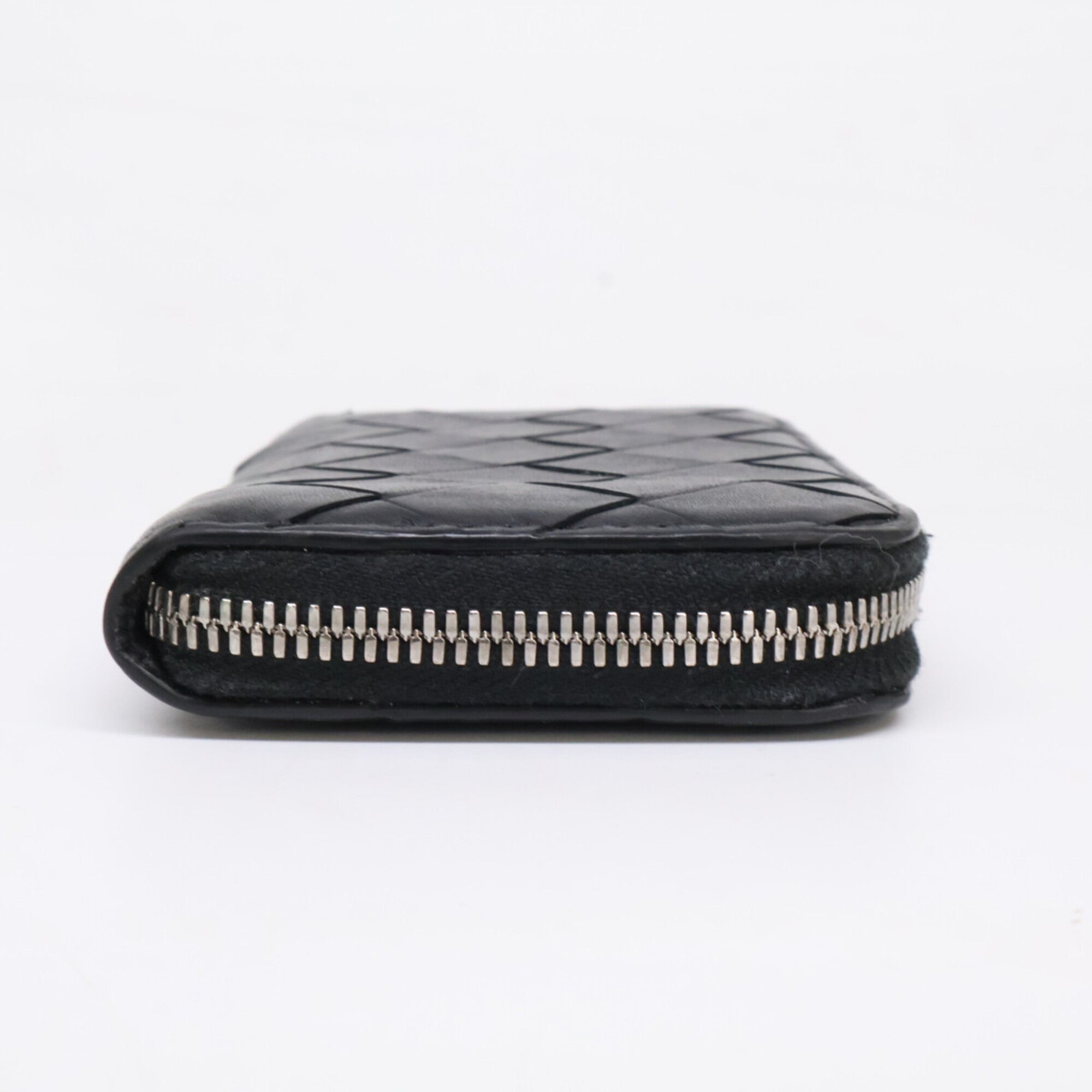 Bottega Veneta Black Leather Long Wallet (Bi-Fold) (Pre-Owned)