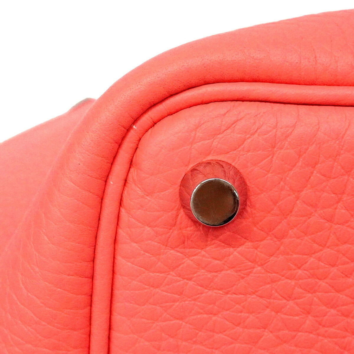 Hermes Rose Azalee Taurillon Clemence Leather Handbag (Pre-Owned)