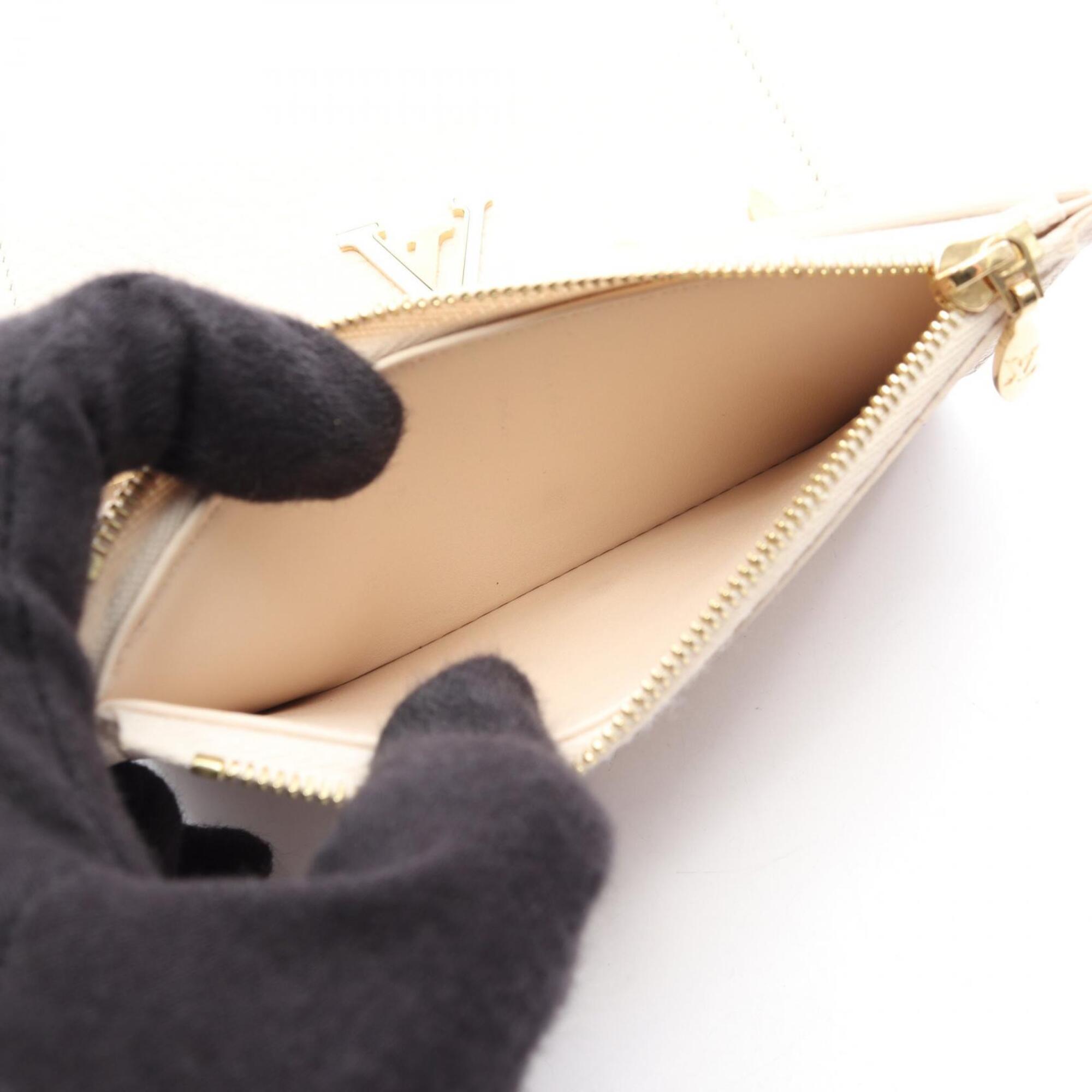 Louis Vuitton Ivory Leather Wallet (Tri-Fold) (Pre-Owned)