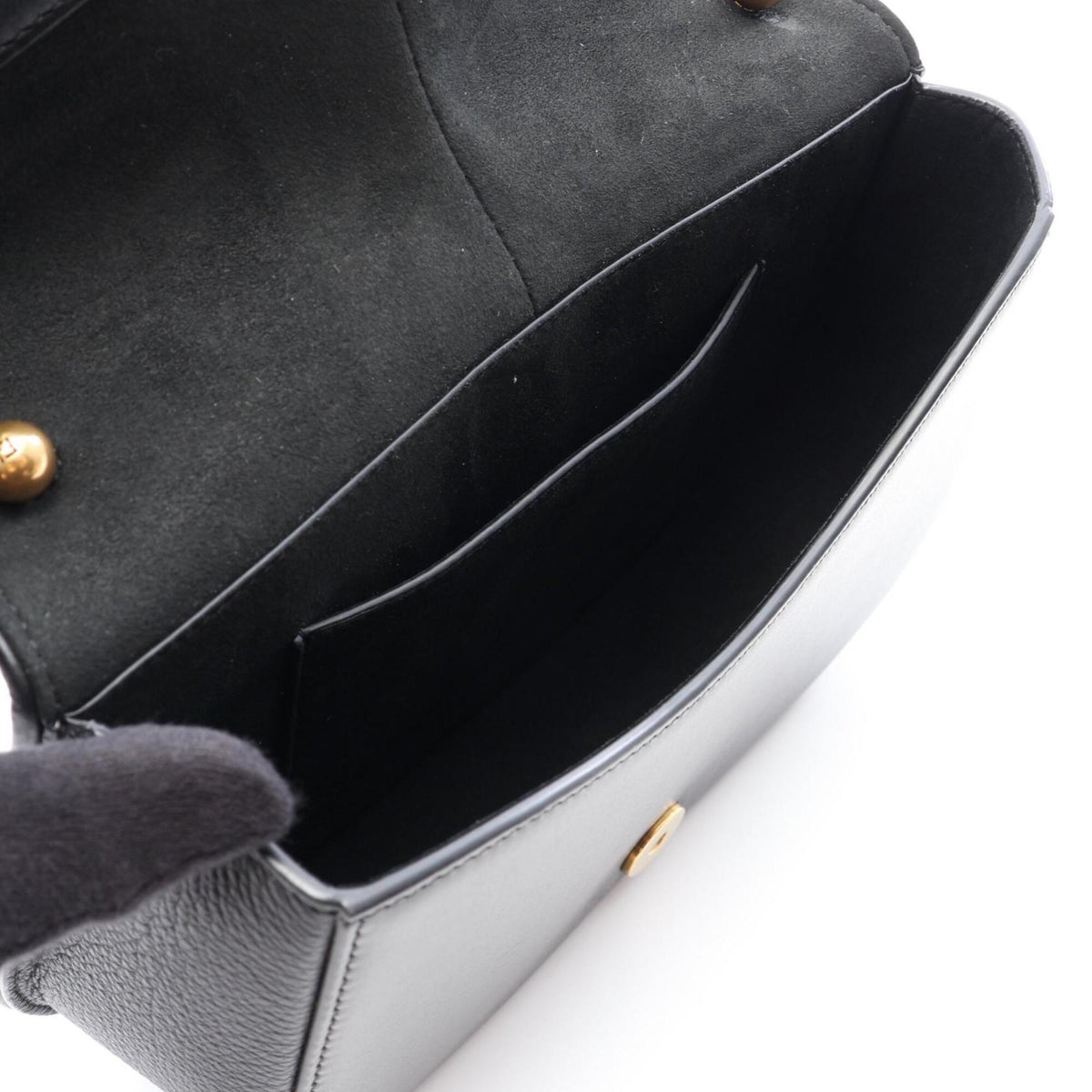 Fendi Black Leather Handbag Shoulder Bag (Pre-Owned)