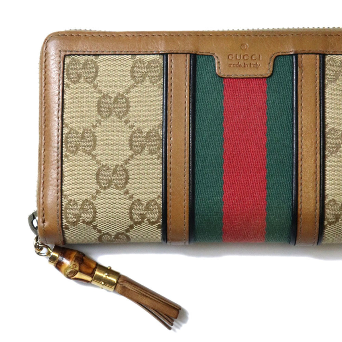 Gucci Brown Gg Canvas Long Wallet (Bi-Fold) (Pre-Owned)
