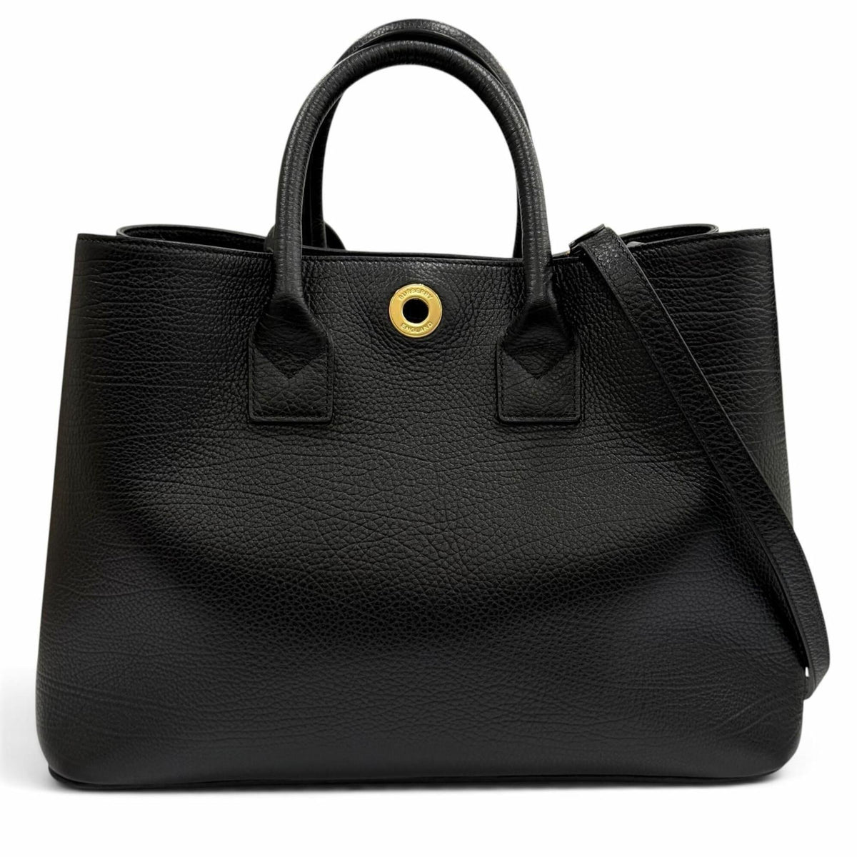 Burberry Black Leather Handbag (Pre-Owned)