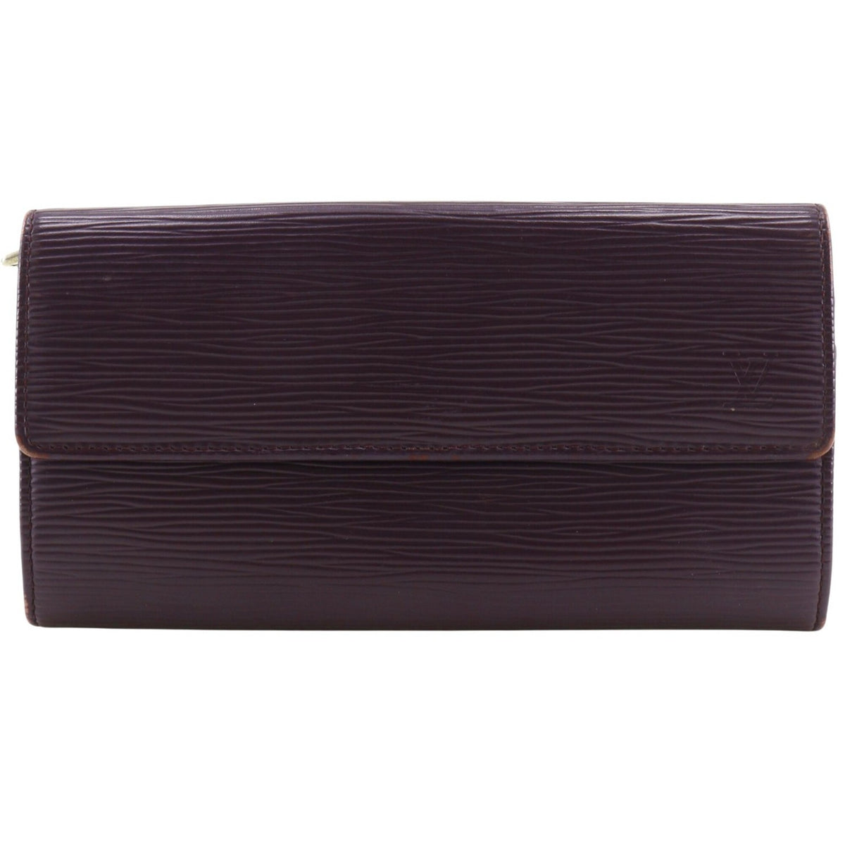 Louis Vuitton Epi Cassis Purple Epi Leather Long Wallet (Bi-Fold) (Pre-Owned)