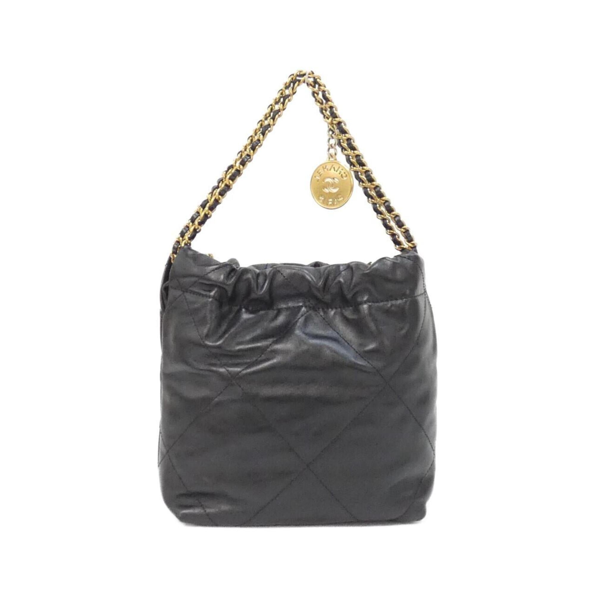 Chanel Black Leather Handbag (Pre-Owned)