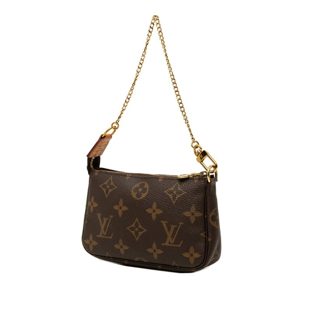 Louis Vuitton Brown Pvc Leather Handbag Pochette Pouch (Pre-Owned)