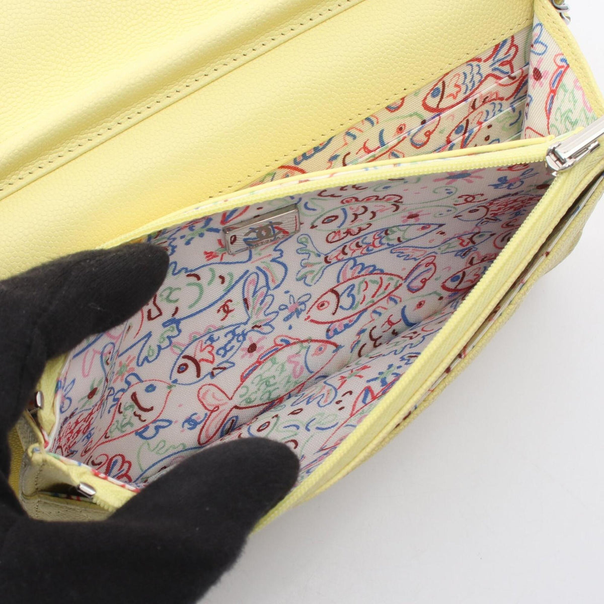 Chanel Yellow Grained Calfskin Handbag Shoulder Bag (Pre-Owned)