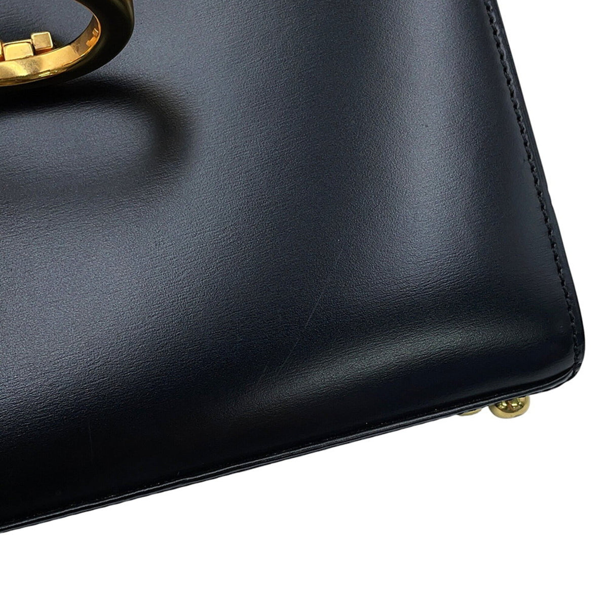 Cartier Panthère Black Leather Handbag Shoulder Bag (Pre-Owned)