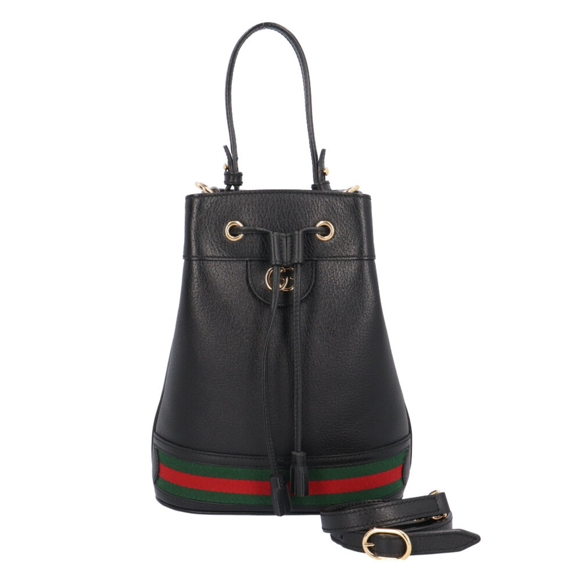 Gucci Ophidia Black Leather Shoulder Bag (Pre-Owned)