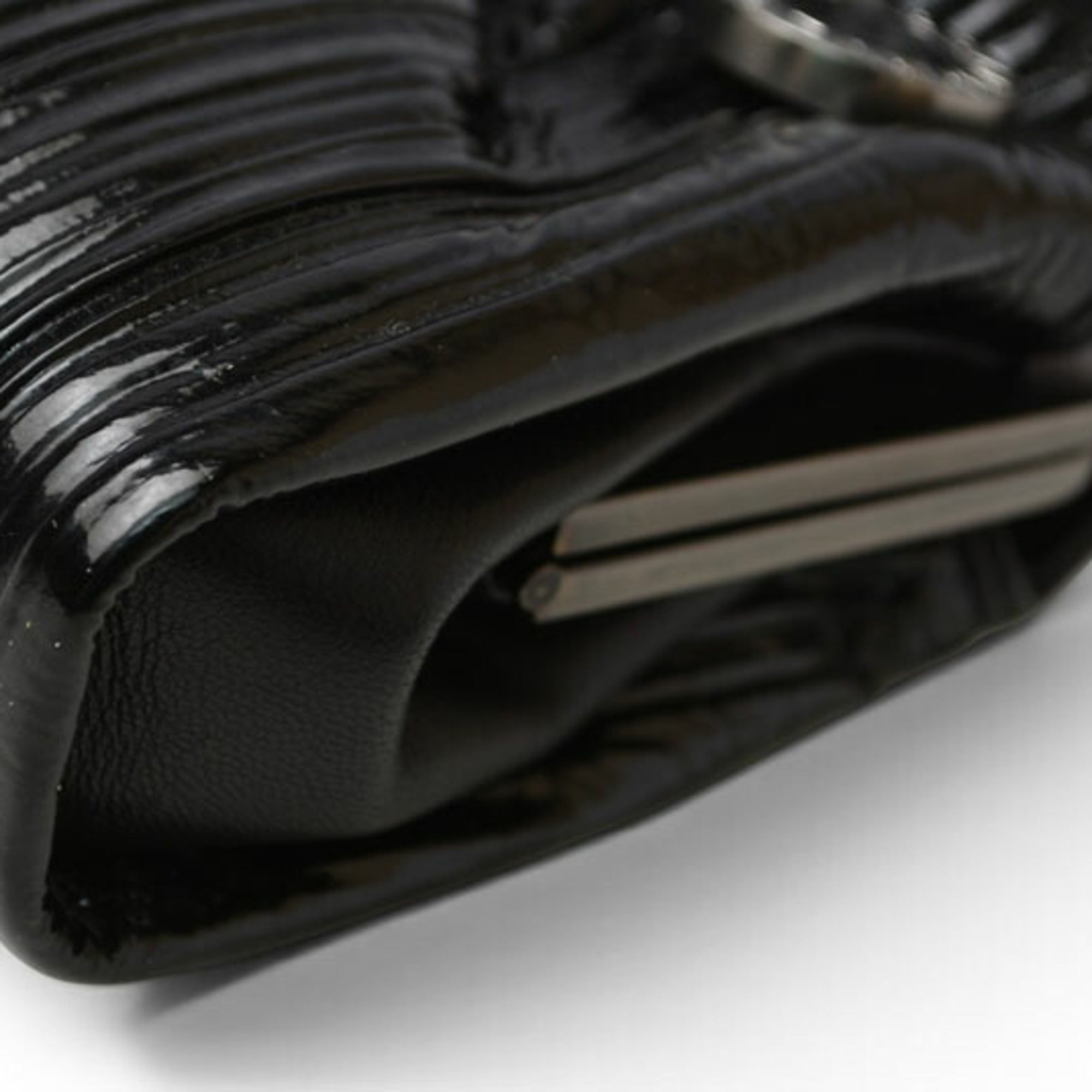 Bvlgari Black Patent Leather Clutch Bag (Pre-Owned)