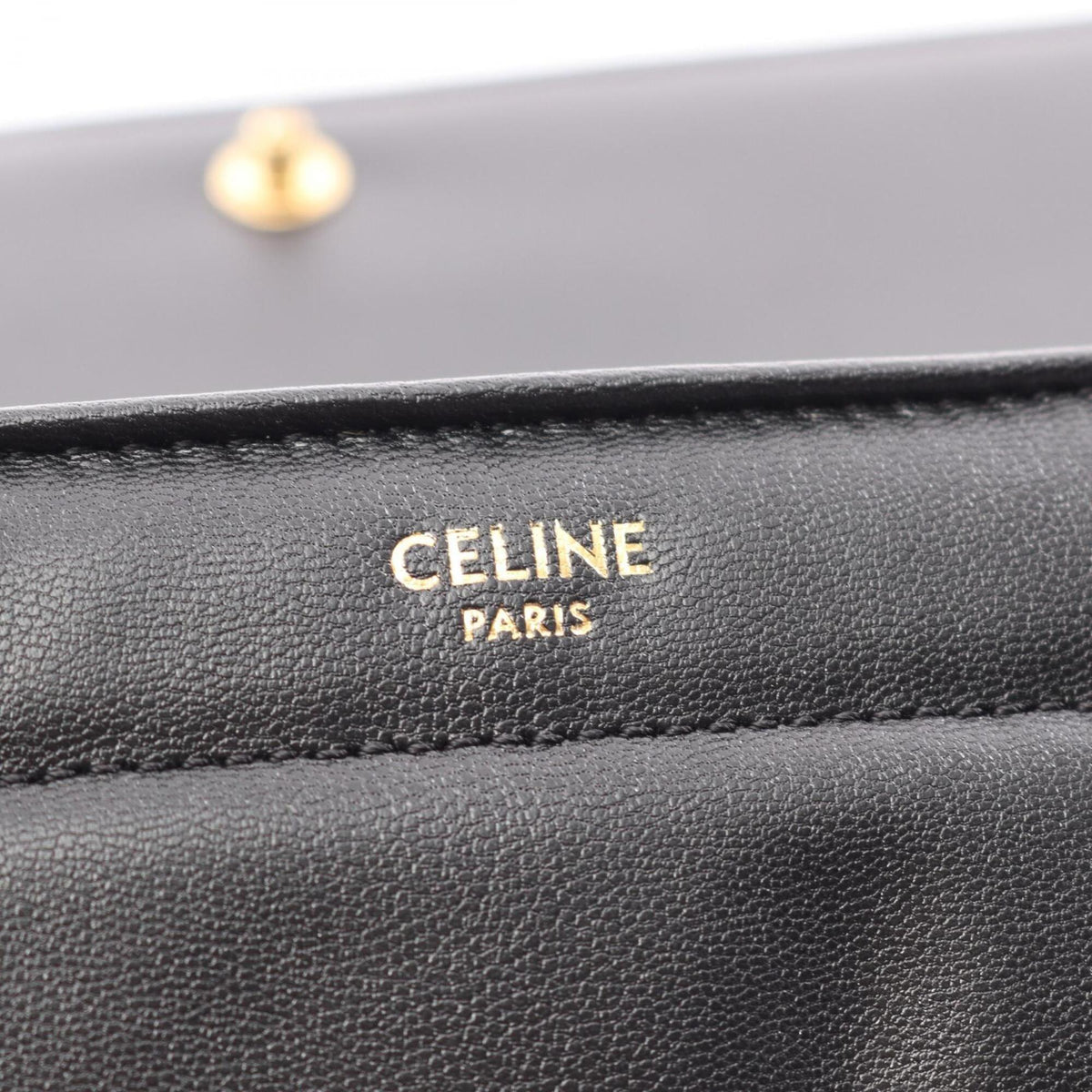 Celine Black Leather Handbag Shoulder Bag (Pre-Owned)