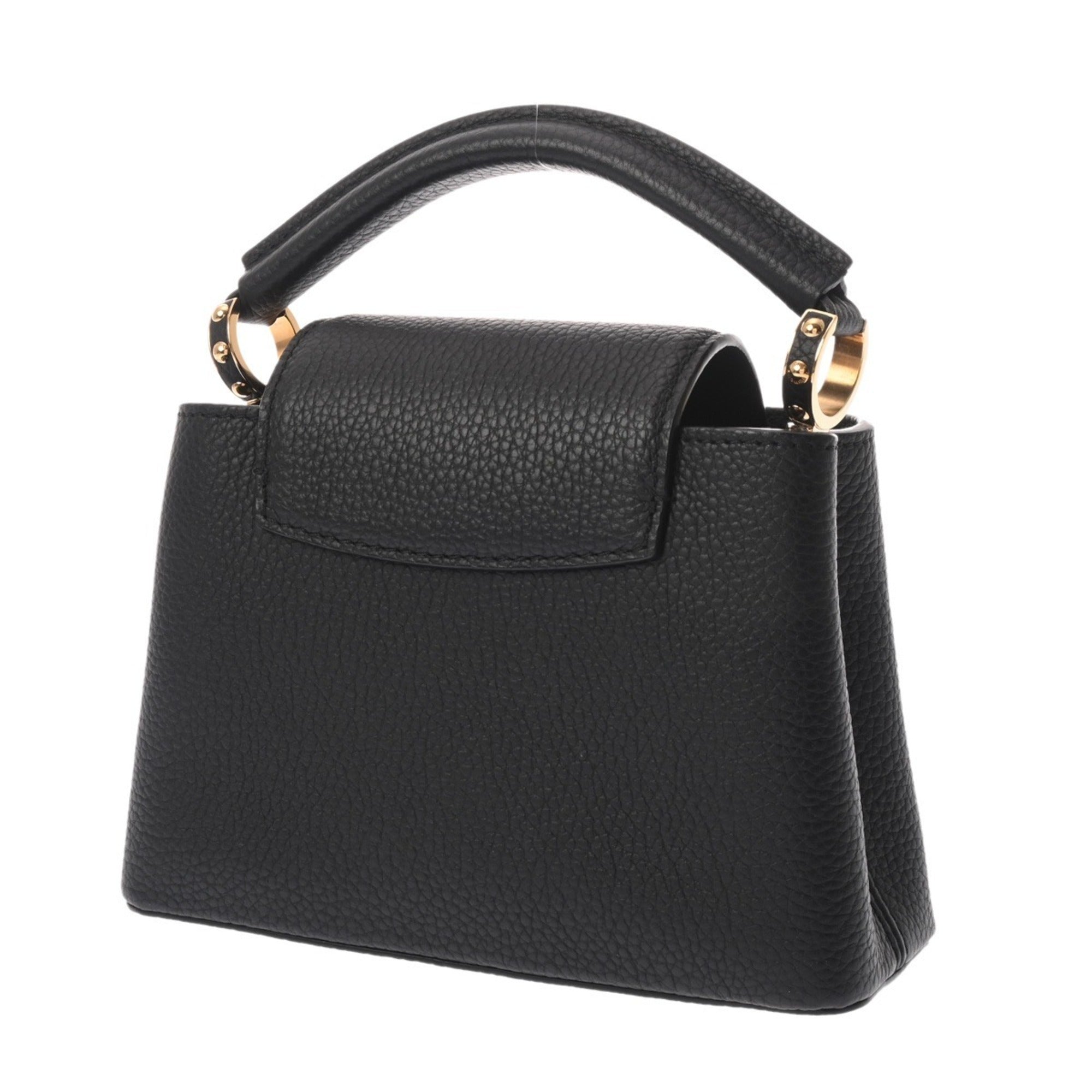 Louis Vuitton Noir Leather Handbag (Pre-Owned)