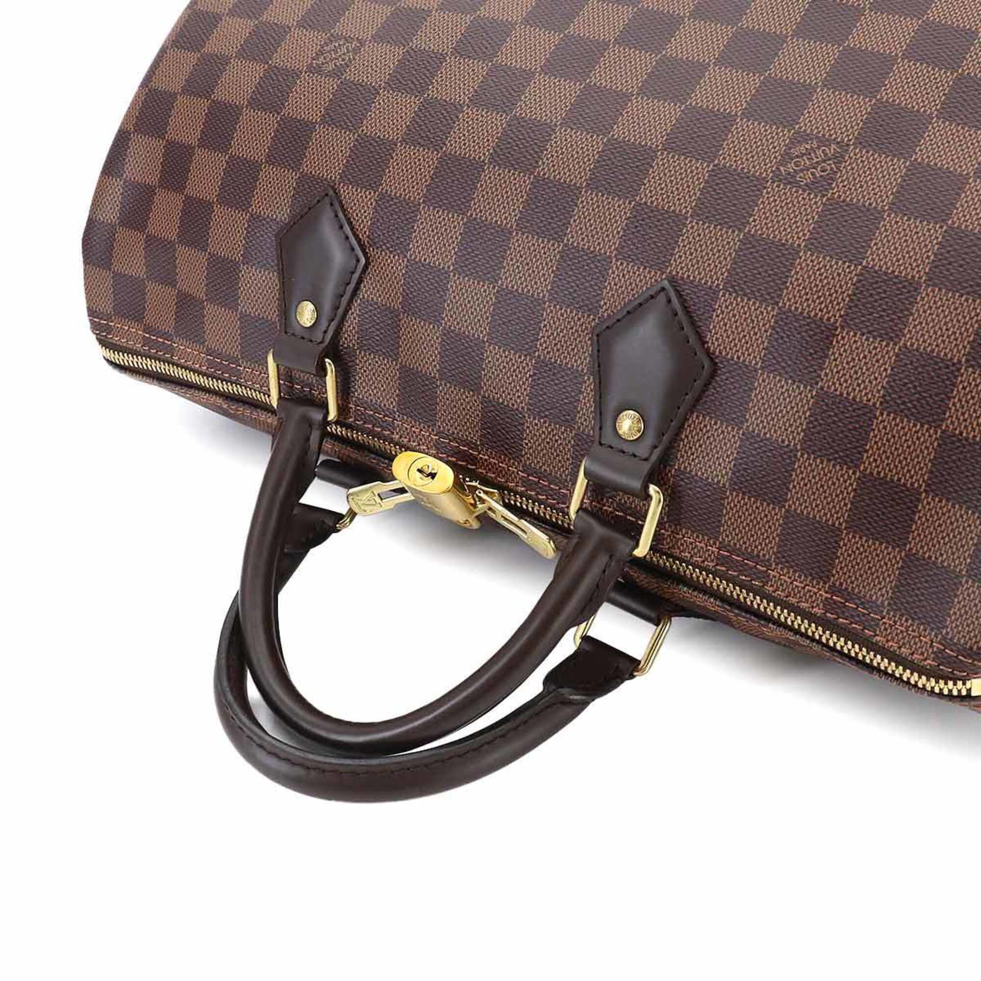Louis Vuitton Brown Ebene Damier Canvas Boston Bag Handbag (Pre-Owned)