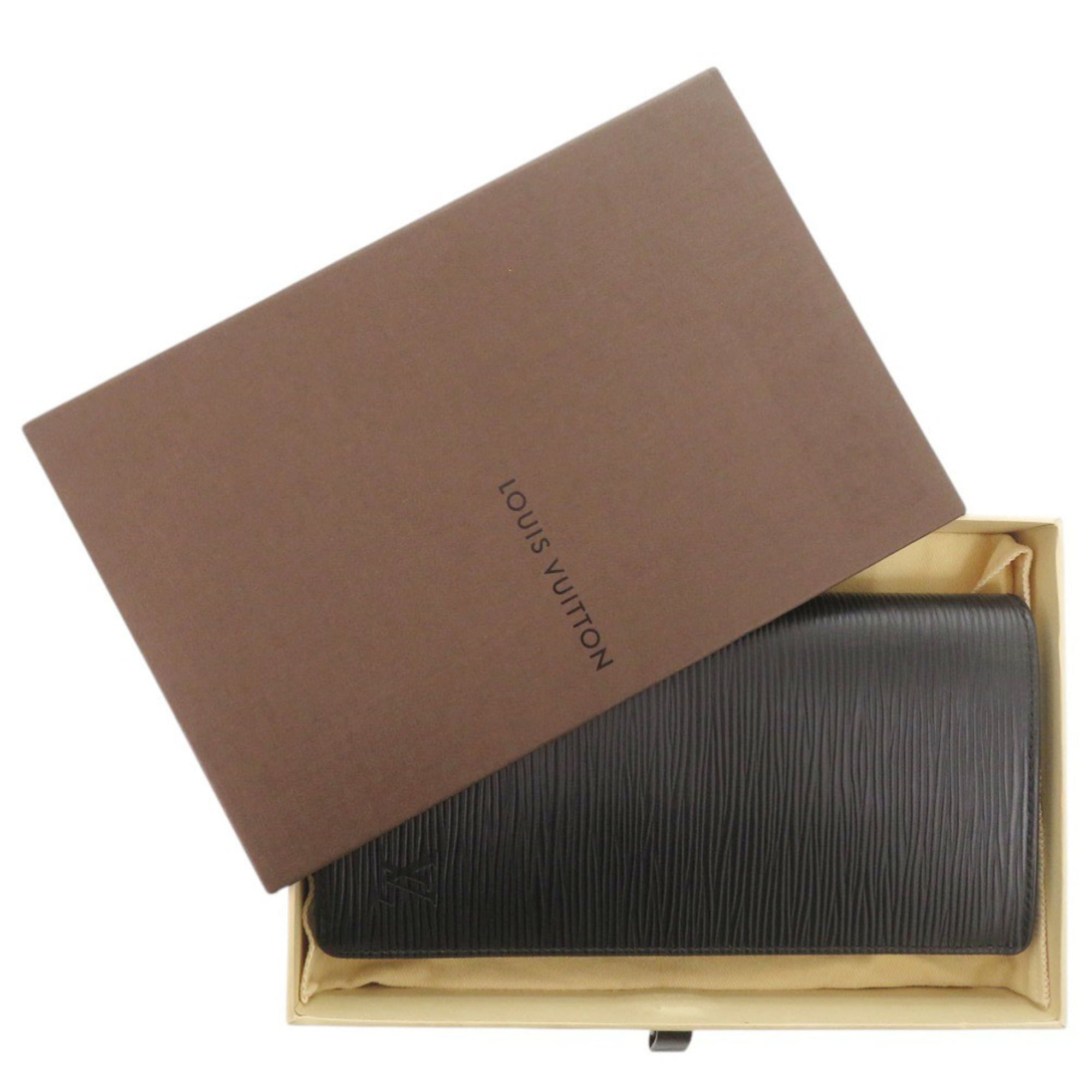 Louis Vuitton Noir Epi Leather Long Wallet (Bi-Fold) (Pre-Owned)
