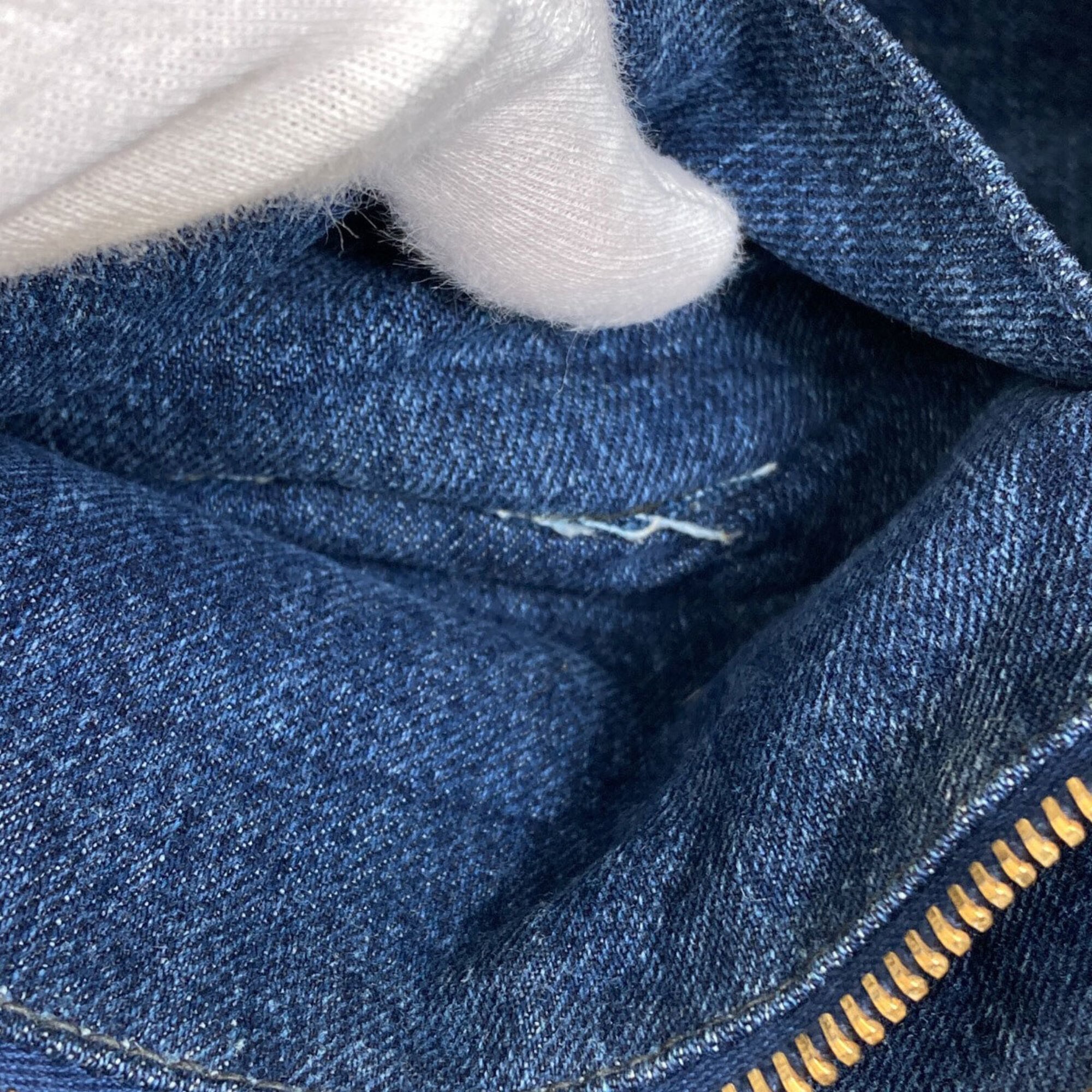 Prada Canapa Blue Denim Tote Bag (Pre-Owned)