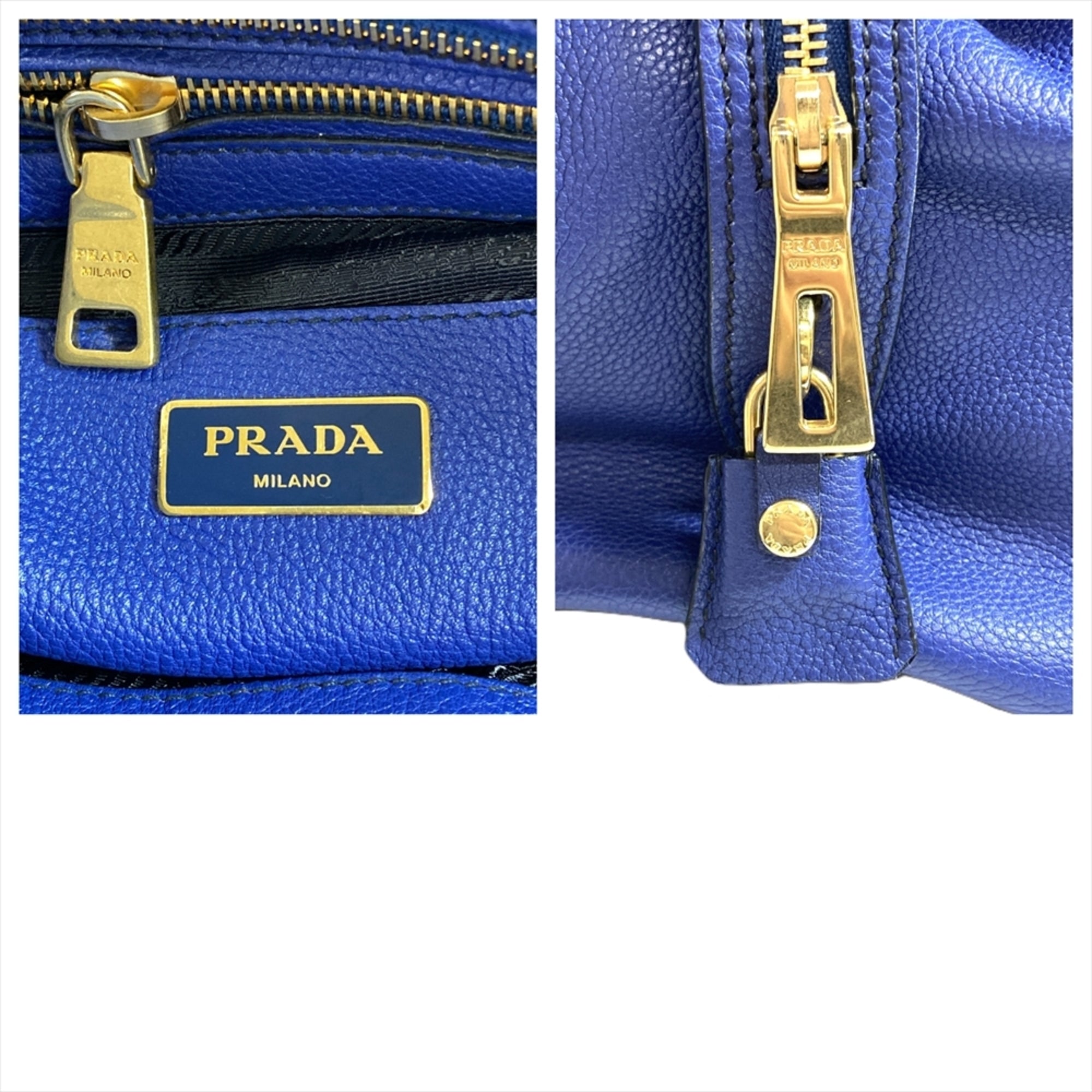 Prada Blue Leather Handbag (Pre-Owned)