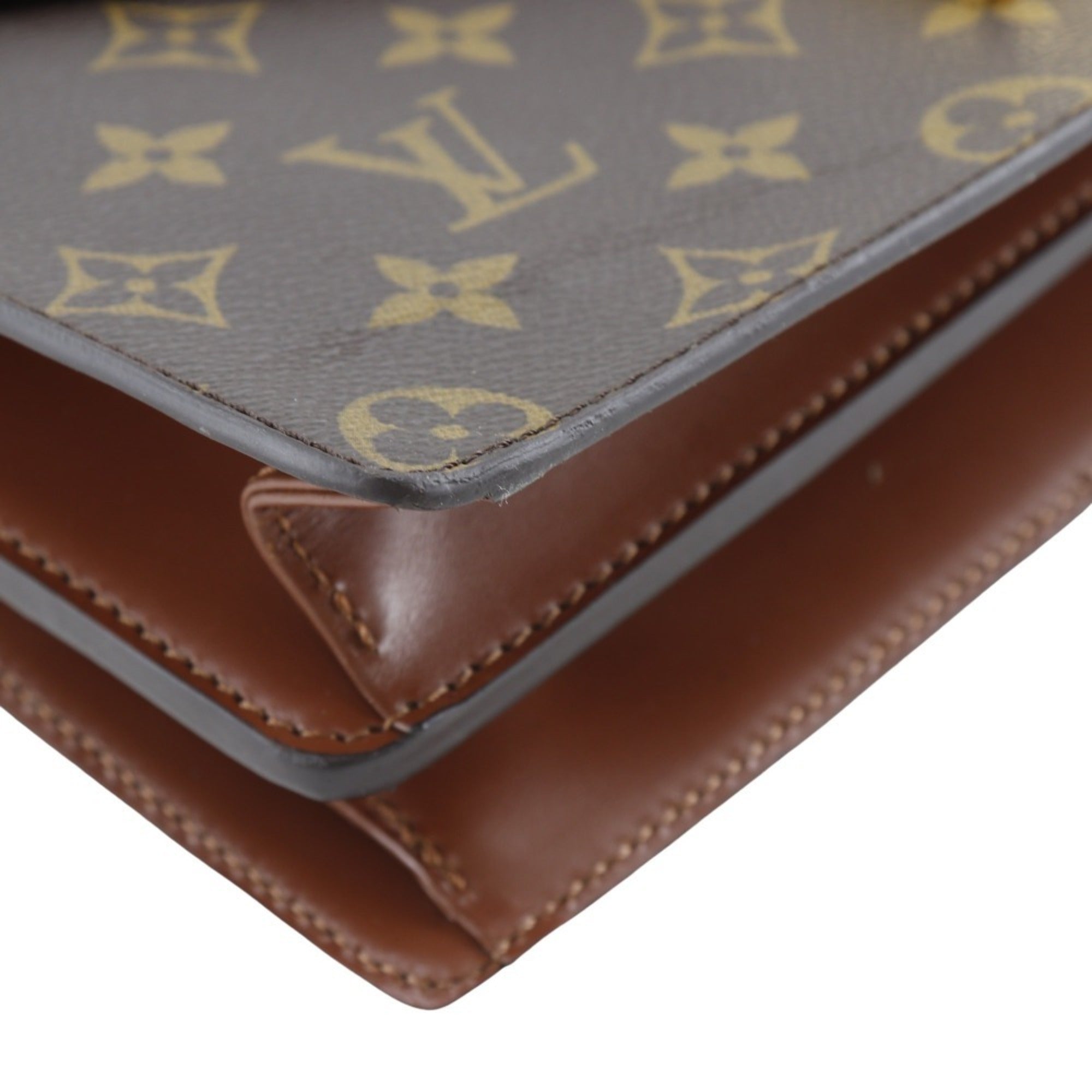 Louis Vuitton Brown Monogram Canvas Handbag (Pre-Owned)