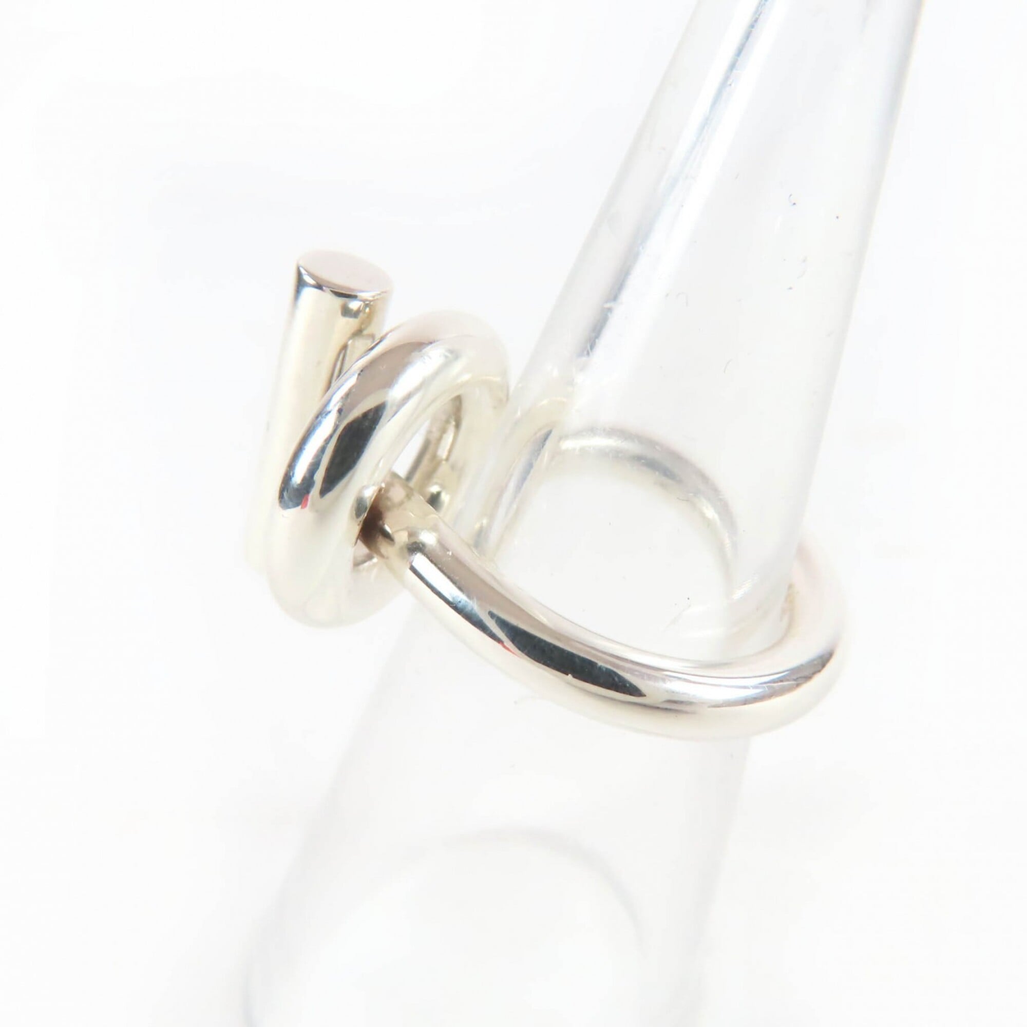 Hermes Silver Silver 925 Band Ring (Pre-Owned)