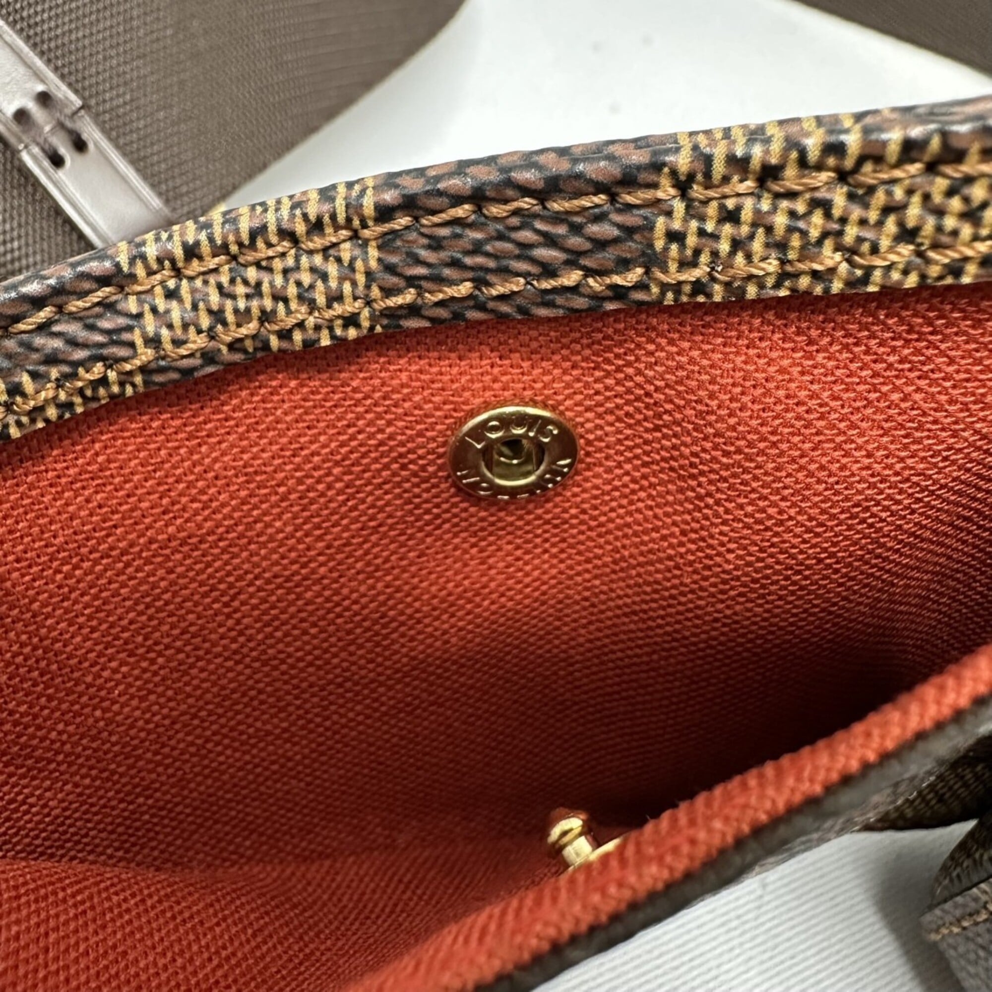 Louis Vuitton Damier Brown Damier Canvas Shoulder Bag Sling Bag (Pre-Owned)