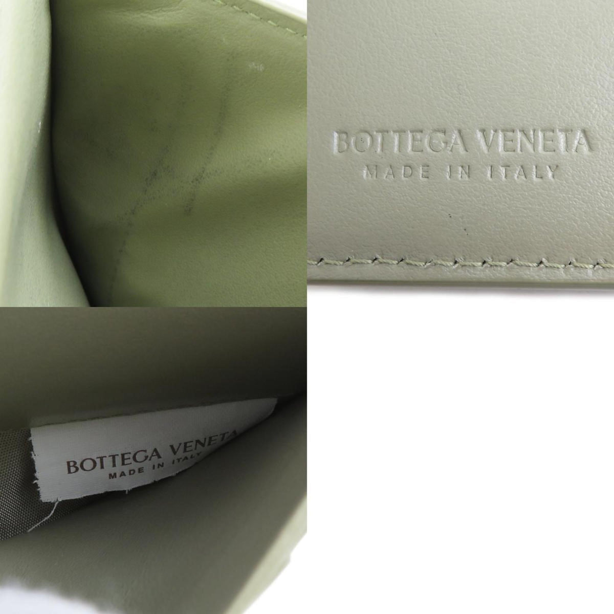 Bottega Veneta Green Leather Wallet (Bi-Fold) (Pre-Owned)