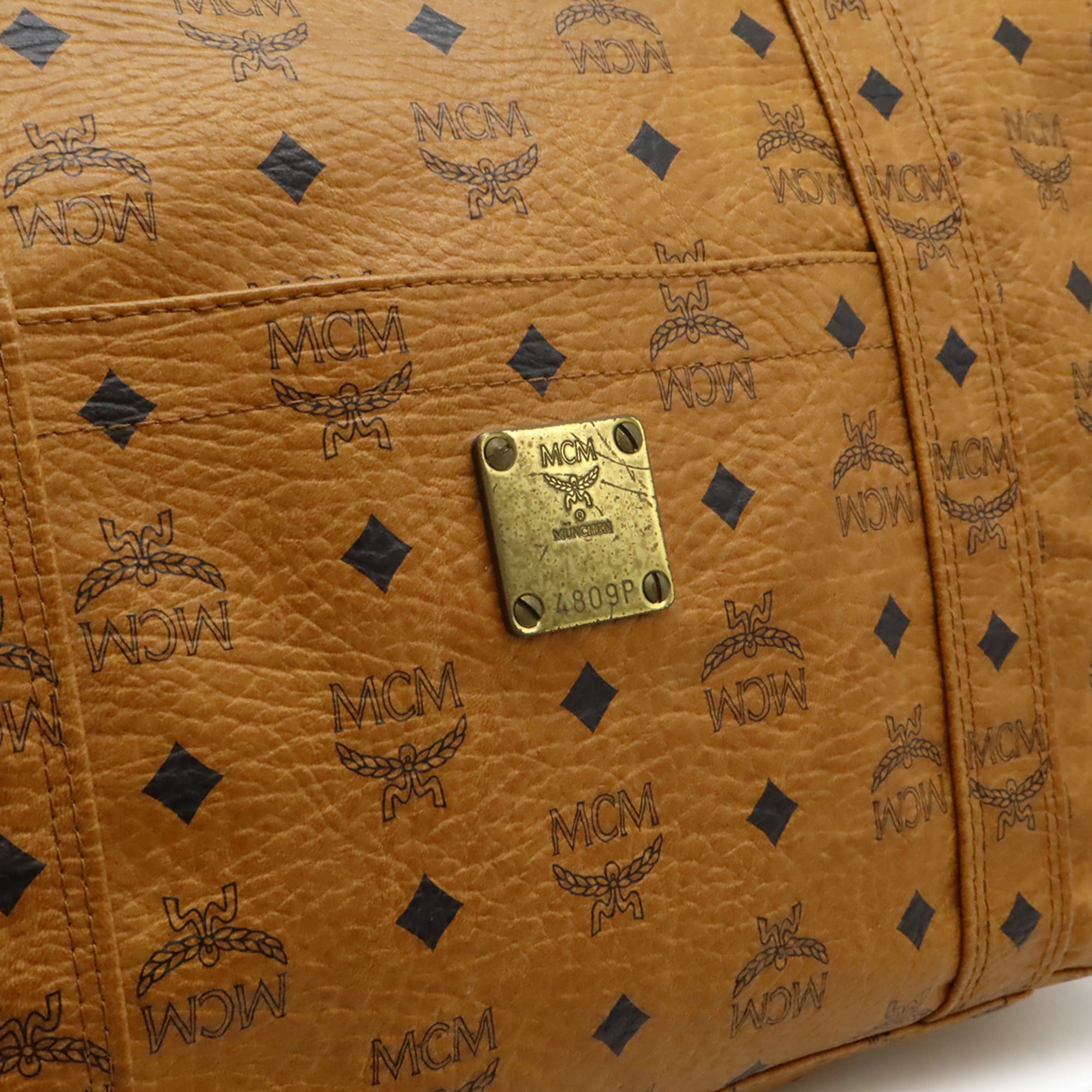 Mcm Visetos Coated Canvas Shoulder Bag Tote Bag (Pre-Owned)