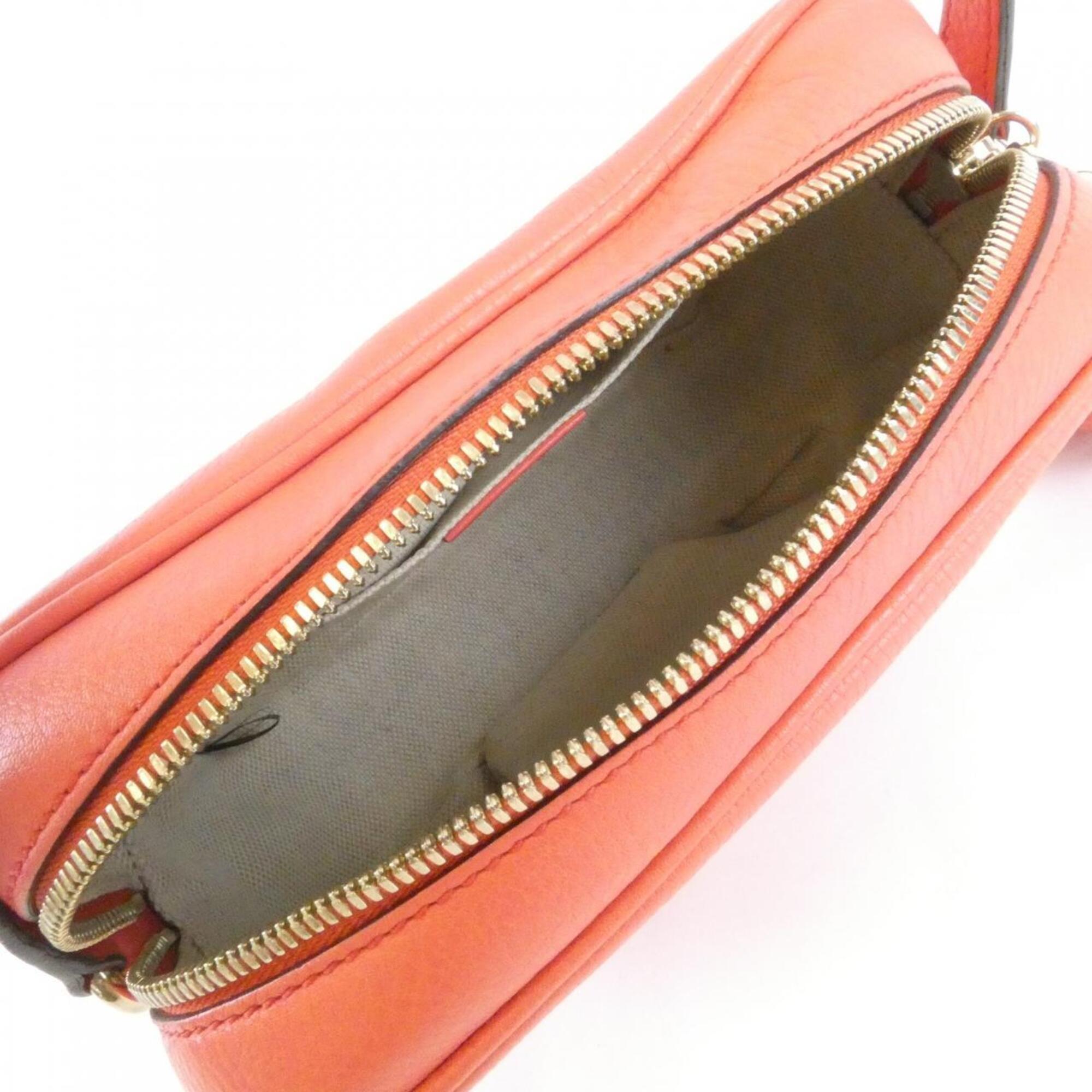 Gucci Pink Leather Shoulder Bag (Pre-Owned)