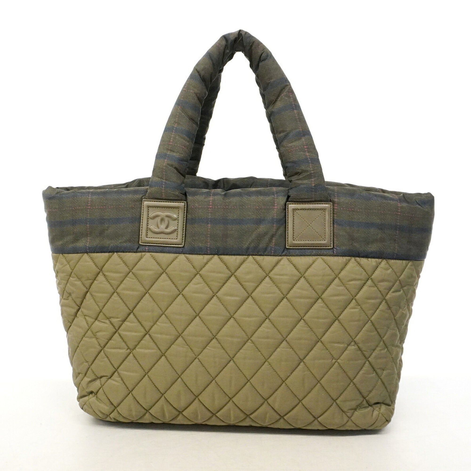 Chanel Khaki Nylon Handbag (Pre-Owned)