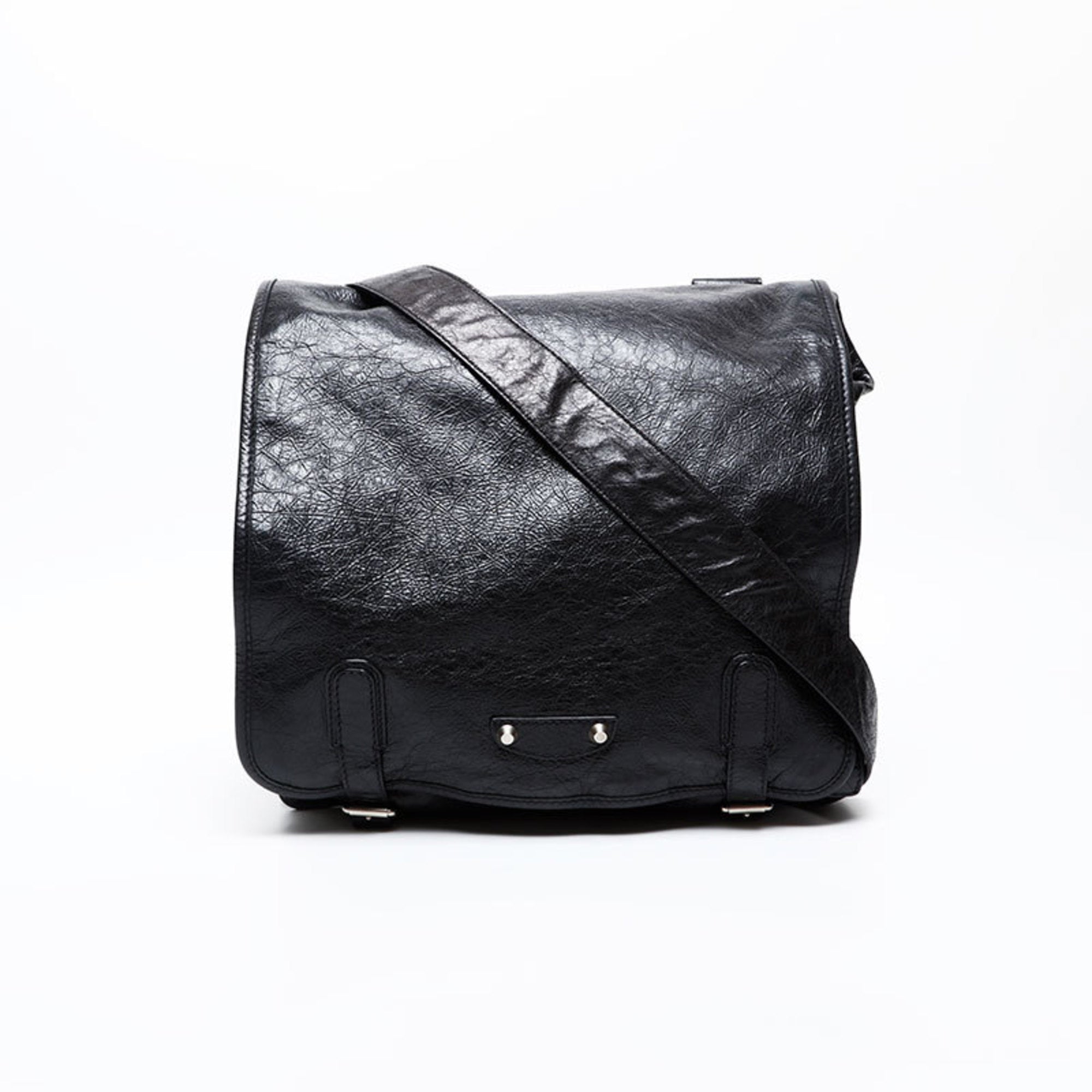 Balenciaga Black Leather Shoulder Bag (Pre-Owned)