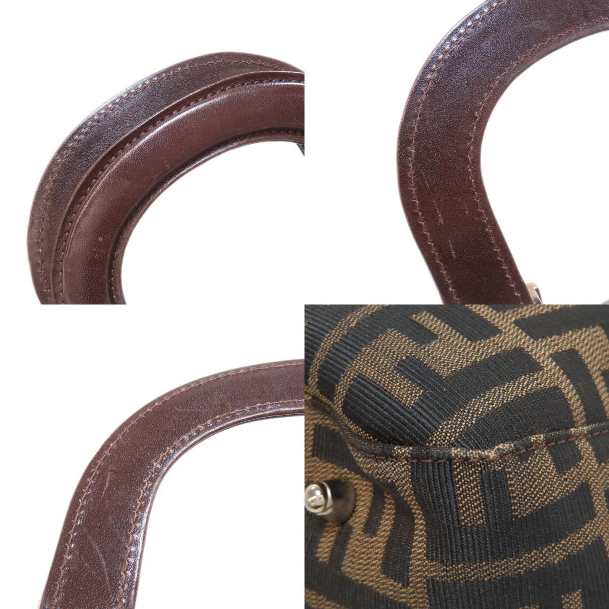 Fendi Brown Canvas Handbag (Pre-Owned)