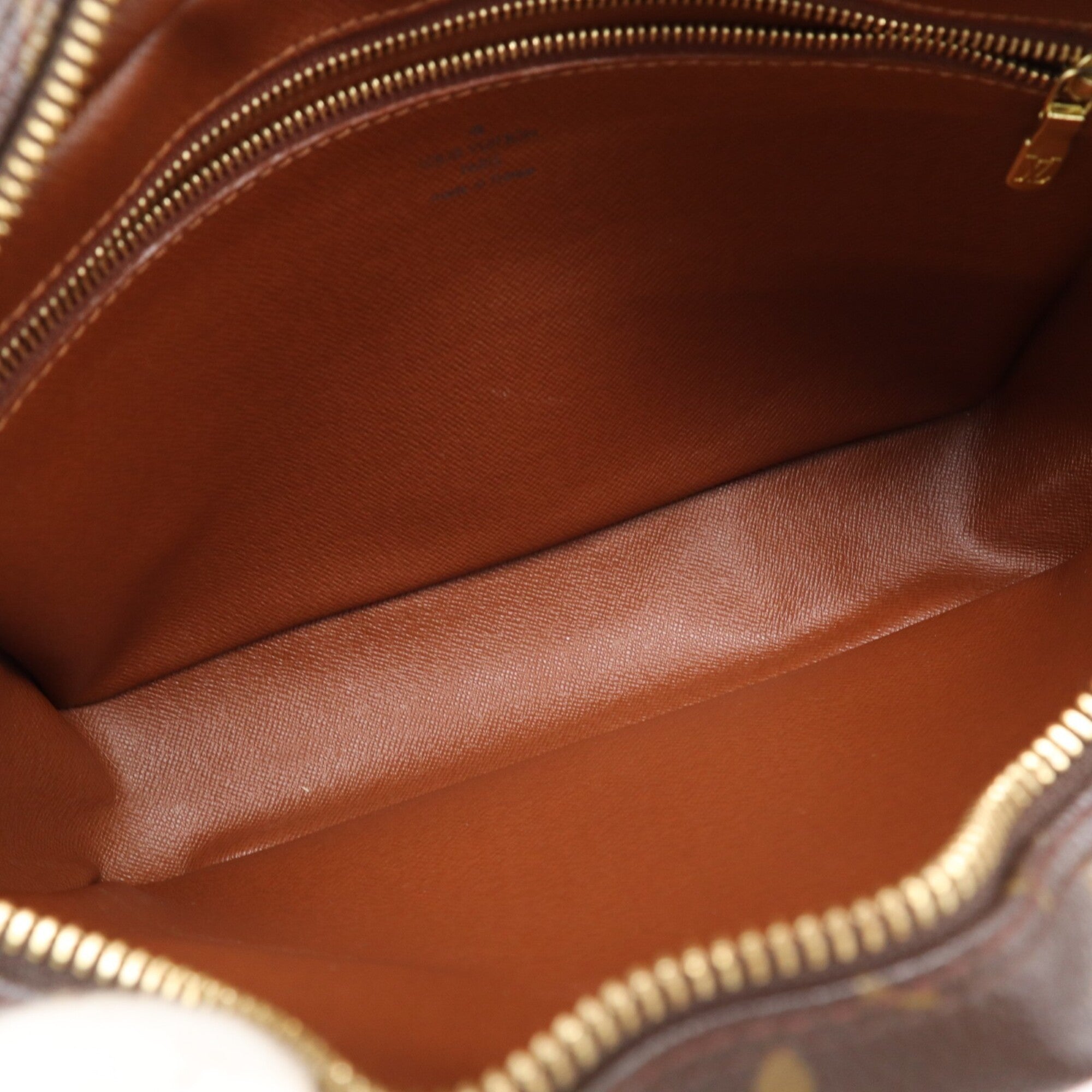 Louis Vuitton Beige Brown Monogram Coated Canvas Leather Shoulder Bag (Pre-Owned)