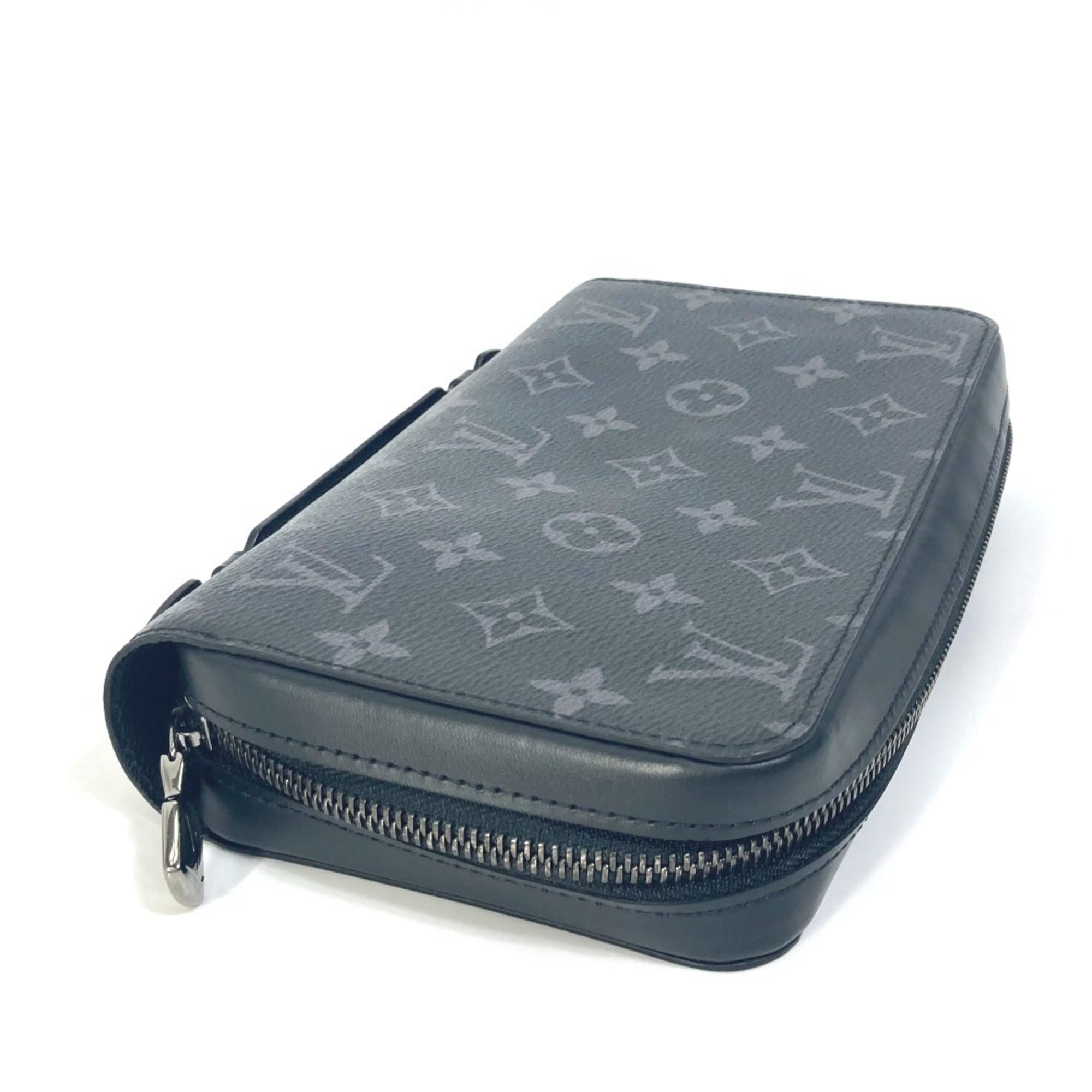 Louis Vuitton Black Monogram Eclipse Canvas Long Wallet (Bi-Fold) (Pre-Owned)
